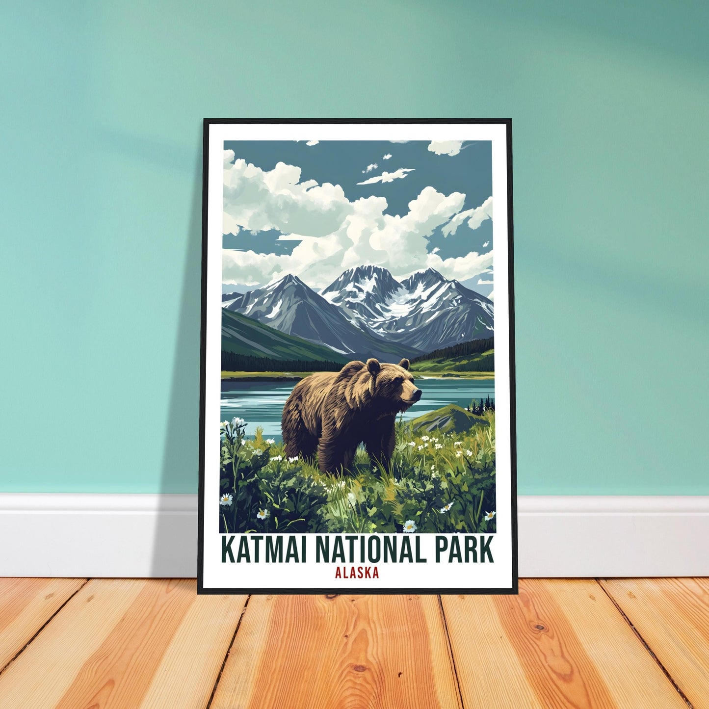 Katmai National Park Alaska USA Travel Print Wall Art Wall Hanging Home Décor Katmai National Park Gift Travel Art USA Artwork Travel Poster