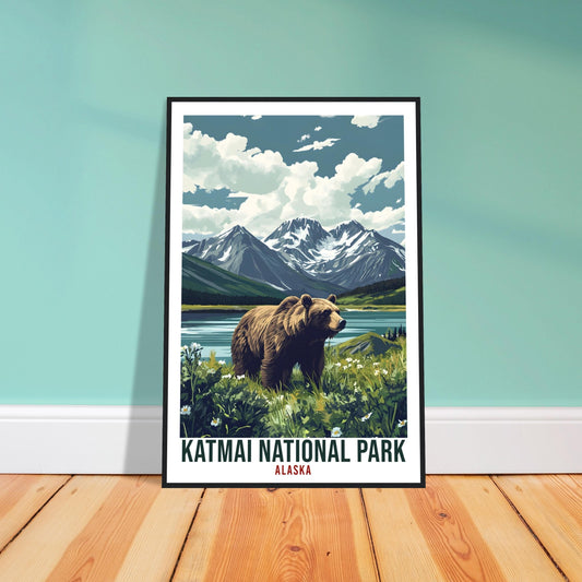 Katmai National Park Alaska USA Travel Print Wall Art Wall Hanging Home Décor Katmai National Park Gift Travel Art USA Artwork Travel Poster
