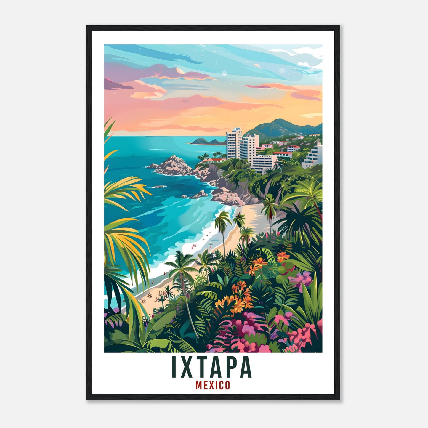 Ixtapa Mexico Travel Print Mexico Wall Art Wall Hanging Home Décor Ixtapa Gift Mexico Decor Ixtapa Artwork Gift South America Travel Poster