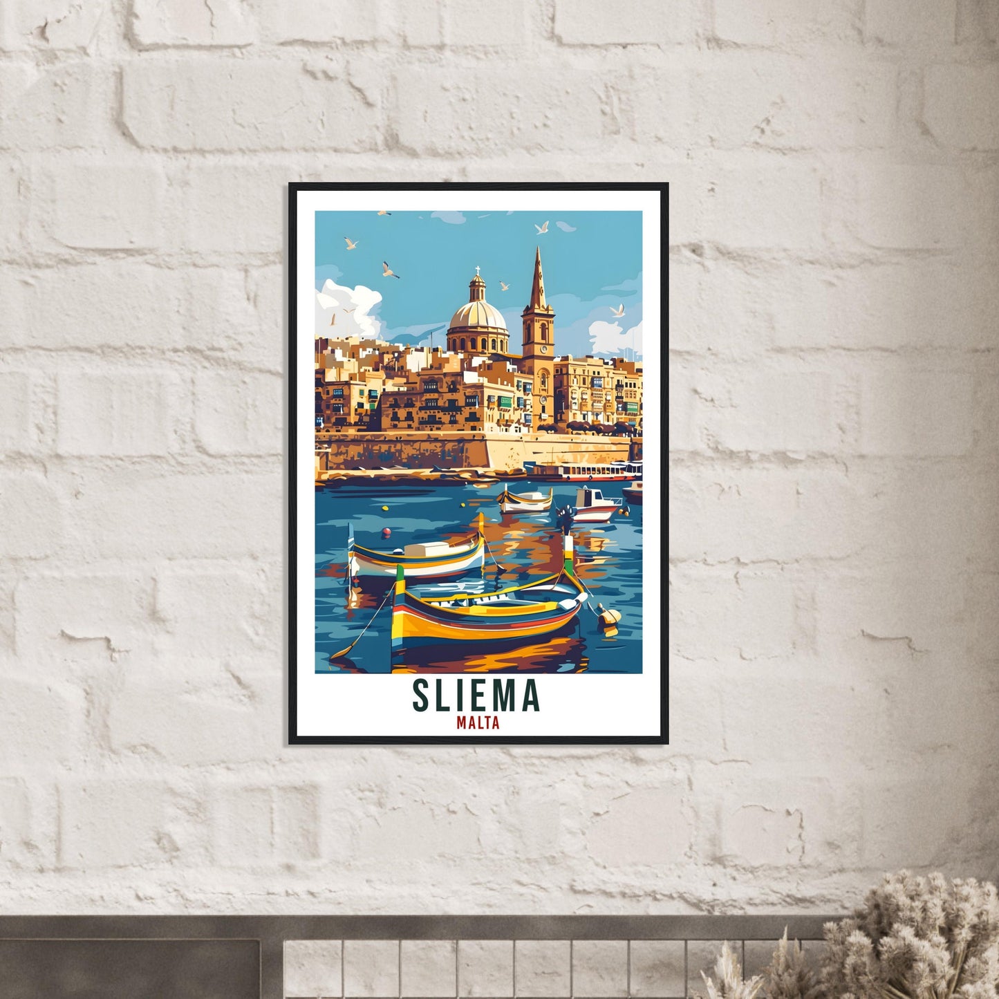 Sliema Travel Print Malta Wall Art Wall Hanging Home Living Décor Sliema Gift Art Lovers Gift Malta Artwork Gift Sliema Malta Travel Poster