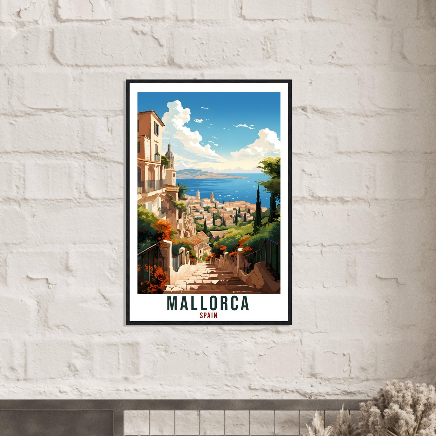 Mallorca Travel Print Spain Home Decor Mallorca Spanish Island Wall Art Gift Wall Hanging Art Lover Spain Artwork Mallorca Travel Poster