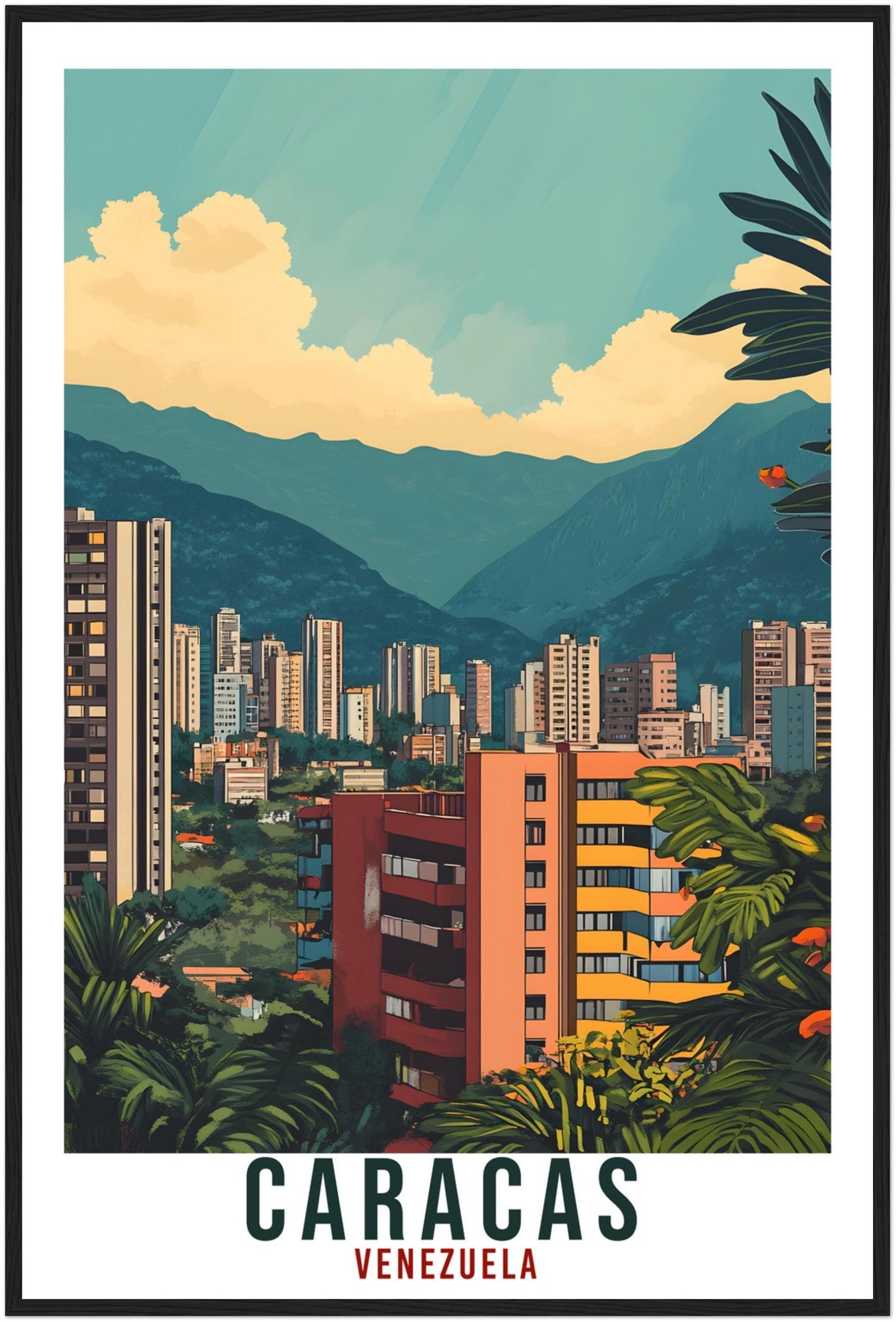 Caracas Travel Print Venezuela Home Decor Caracas Wall Art Gift Wall Hanging Art Lover Caracas Venezuelan Artwork Travel Poster Travel Art