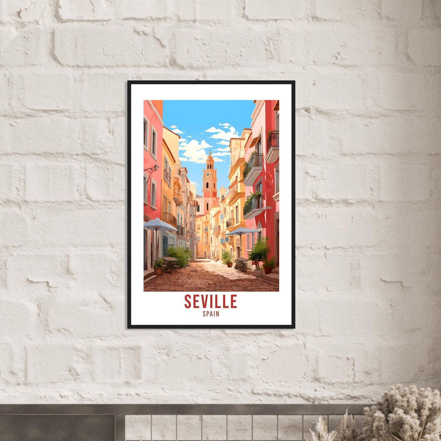 Seville Travel Poster Wall Art Seville Wall Hanging Home Décor Seville Gift Art Lovers Spain Art Lovers Seville Print Spain Wall Art Deco