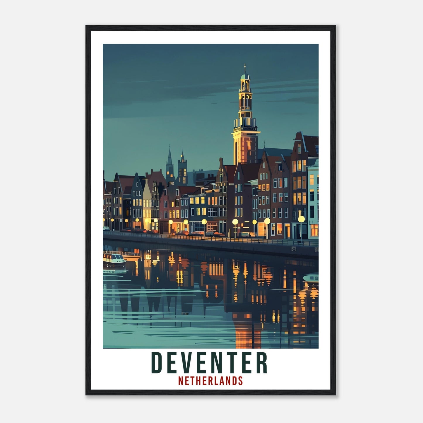 Deventer Travel Print Holland Wall Art Wall Hanging Home Décor Deventer Gift Art Lover Gift Dutch Artwork Gift The Netherlands Travel Poster