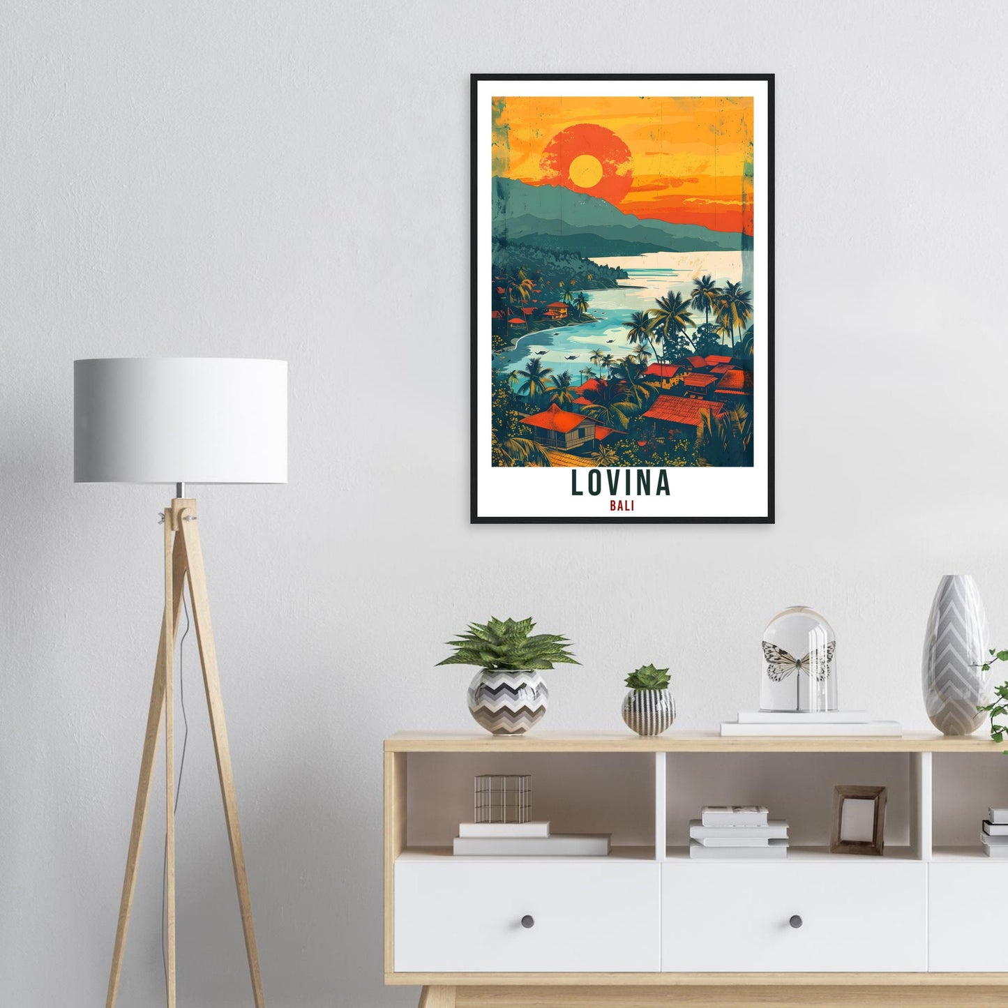 Lovina Bali Travel Print Bali Wall Art Wall Hanging Home Décor Lovina Gift Landmark Artwork Travel Art Indonesia Lovina Travel Poster