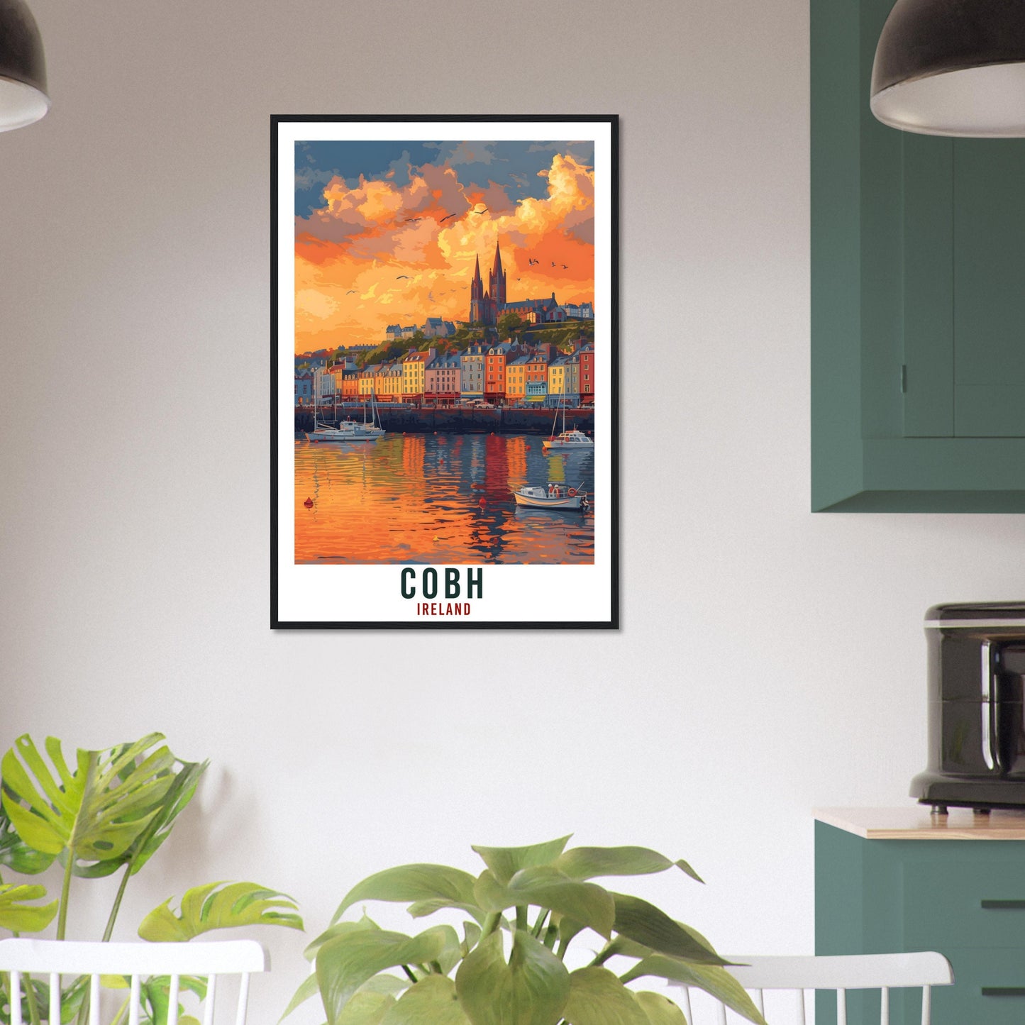 Cobh Travel Print Ireland Home Decoration Cobh Irish Town Wall Art Gift Wall Hanging Art Lover Irish Artwork Ireland Cobh Travel Poster
