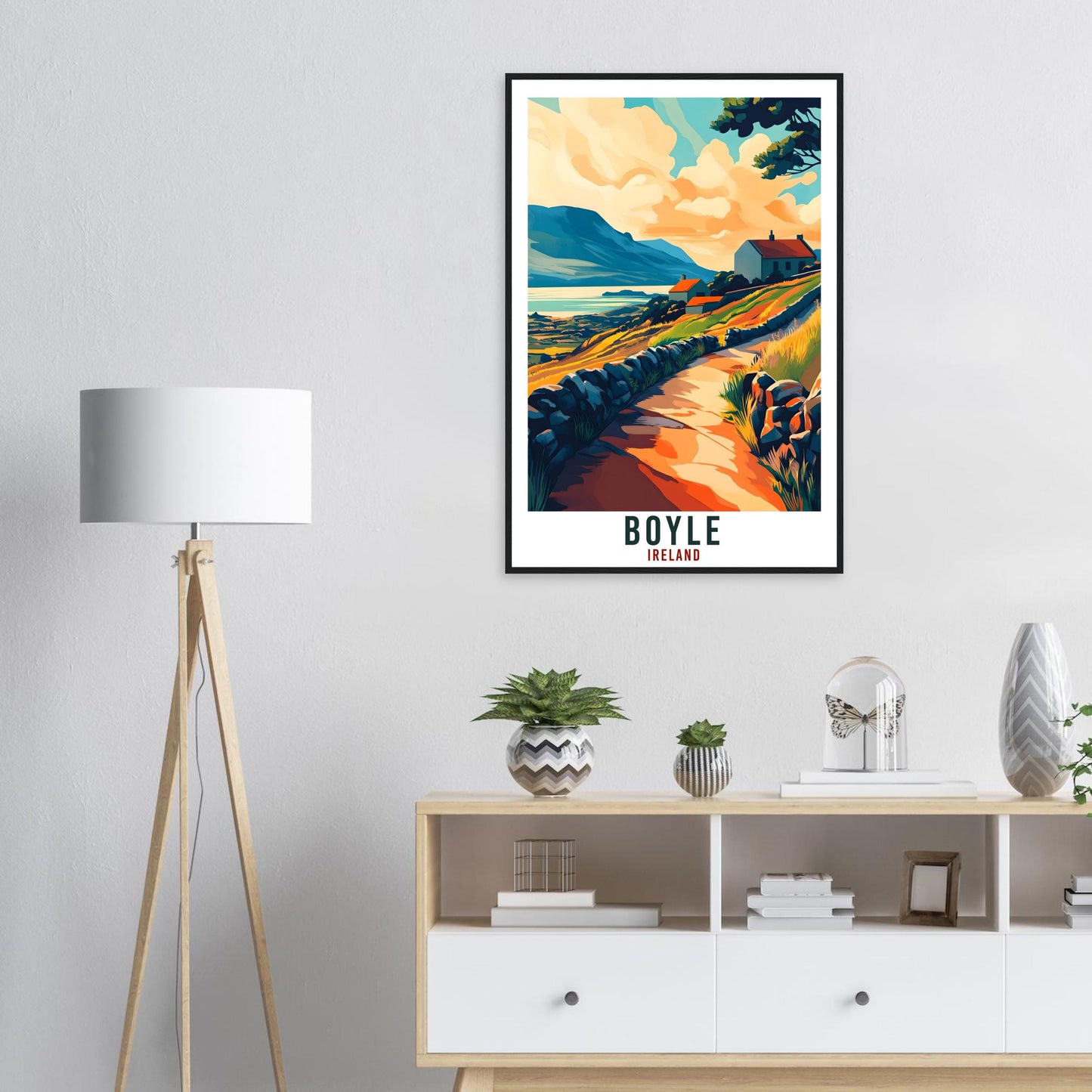 Boyle Travel Print Ireland Home Decor Boyle Wall Art Wall Hanging Art Lover Irish Artwork Travel Poster Boyle Ireland Travel Art Roscommon