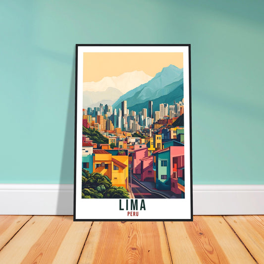 Lima Travel Print Peru Home Decor Lima Wall Art Gift Wall Hanging Art Lover Lima Cityscape Art Peruvian Artwork Travel Poster Travel Art