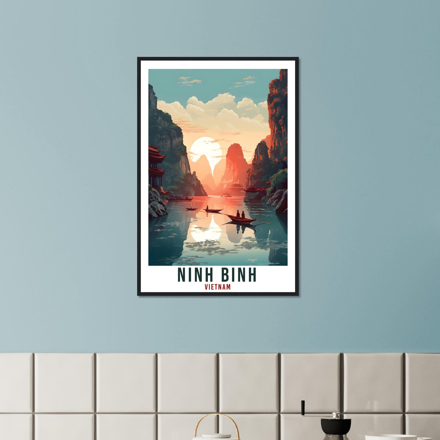 Ninh Binh Travel Print Wall Art Ninh Binh Vietnam Wall Hanging Artwork Ninh Binh Art Gifts Ninh Binh Travel Poster Vietnam Art Lovers Gift