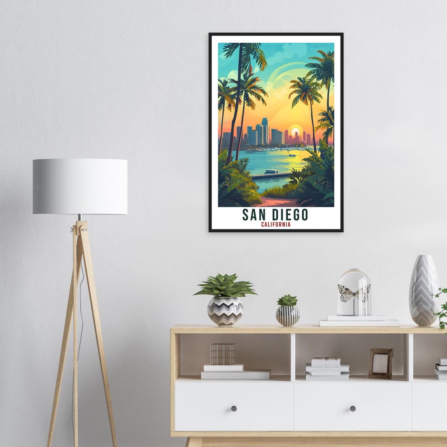 San Diego Travel Print California Home Decoration USA City Wall Art Gift Wall Hanging Art Lover California Artwork San Diego Travel Poster