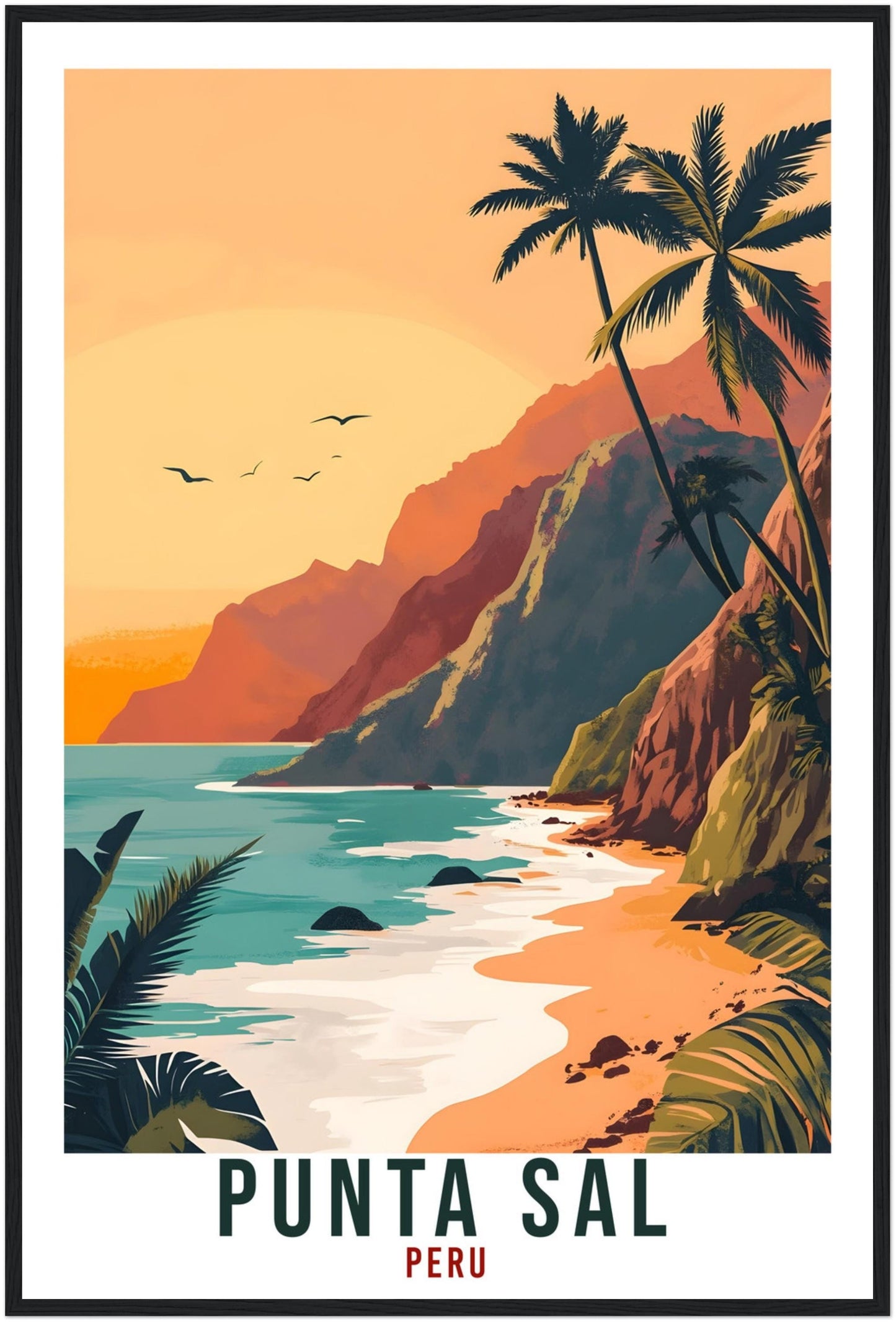 Punta Sal Travel Print Peru Home Decor Punta Sal Wall Art Gift Wall Hanging Art Lover Punta Sal Peruvian Artwork Travel Poster Travel Art