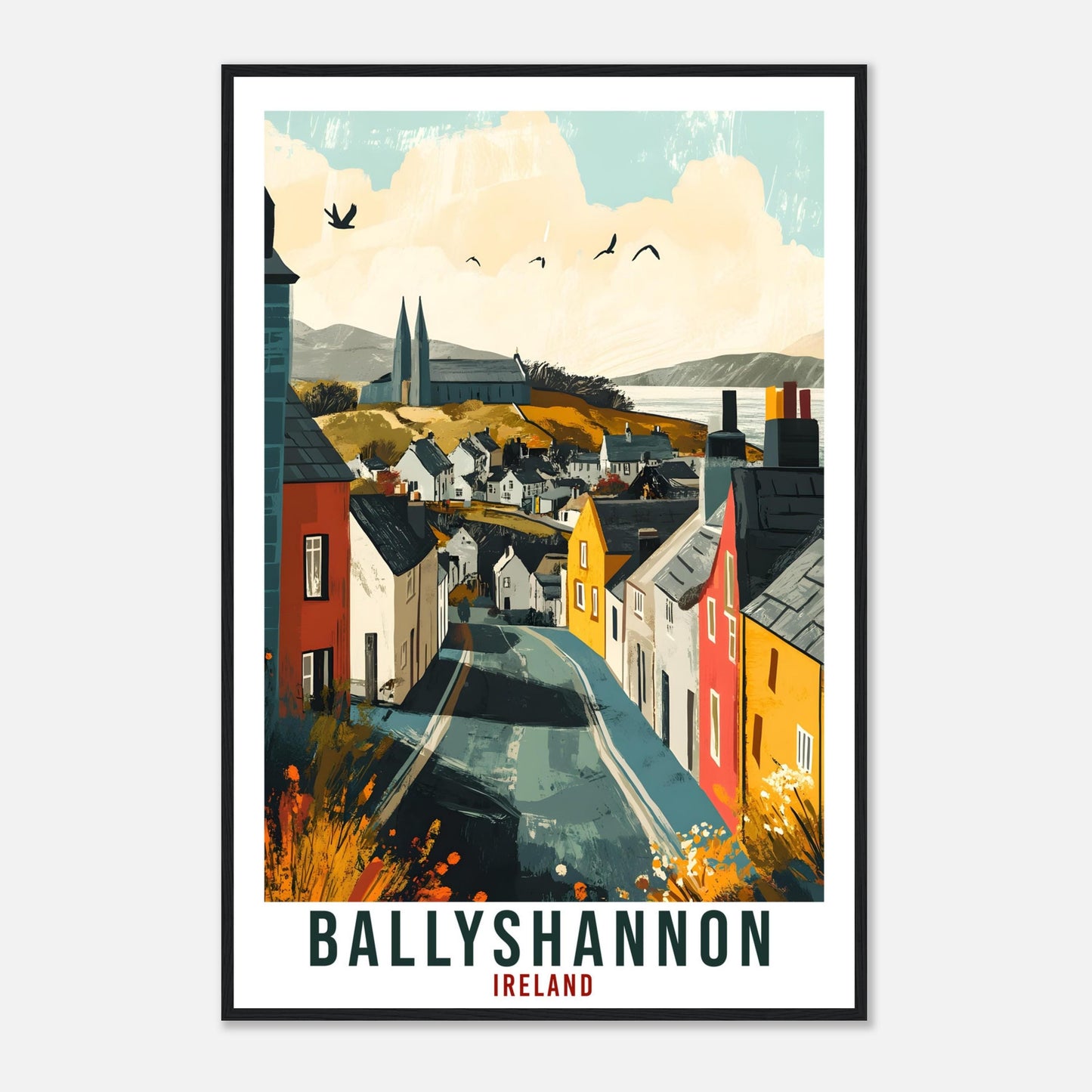 Ballyshannon Travel Print Ireland Home PLACE Wall Art Gift Wall Hanging Art Lover Ballyshannon Irish Artwork Travel Poster Ireland Travel