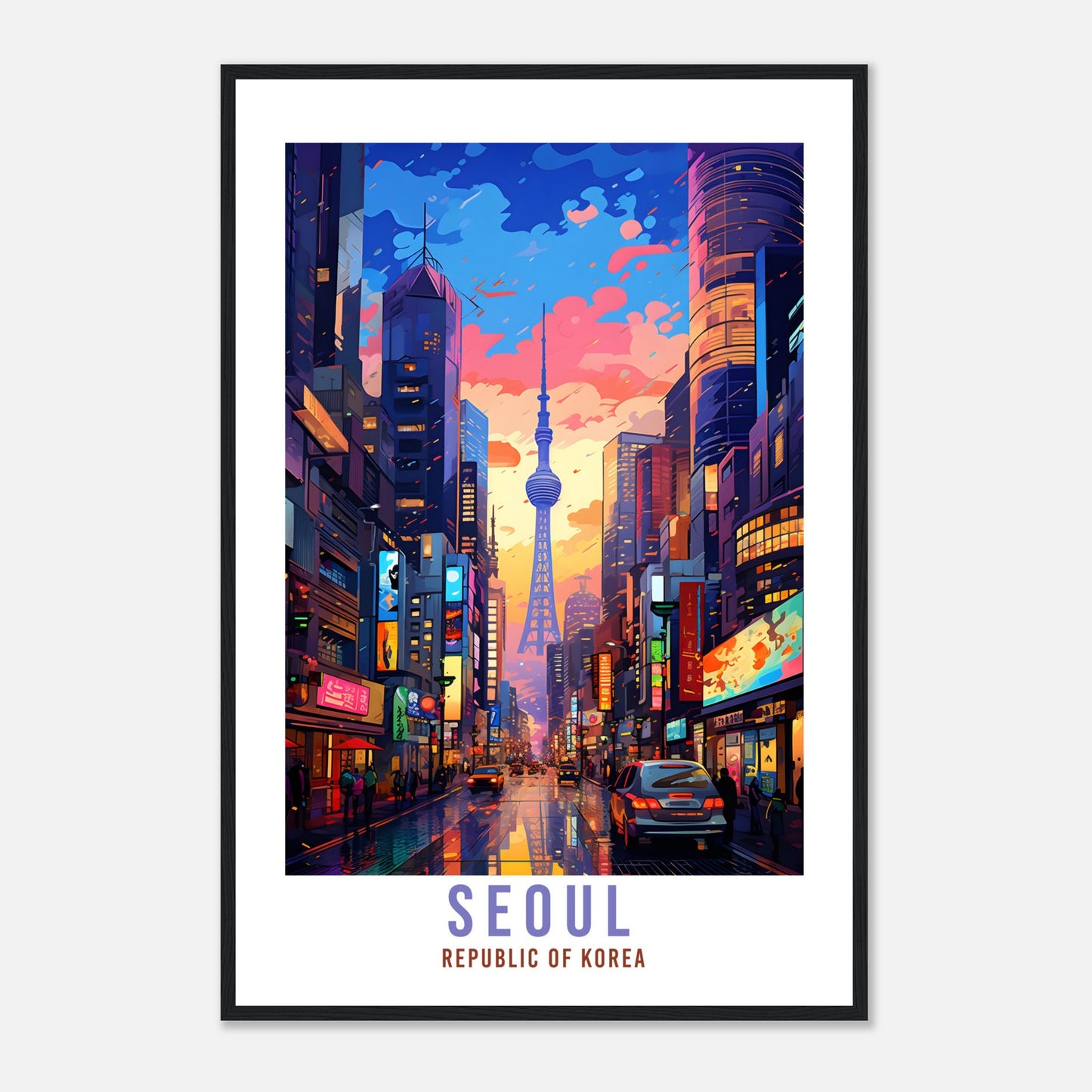 Seoul Travel Poster Seoul Wall Hanging South Korea Artwork Travel Print Wall Art Seoul Asia Home Decor Seoul South Korea Gift Travel Art