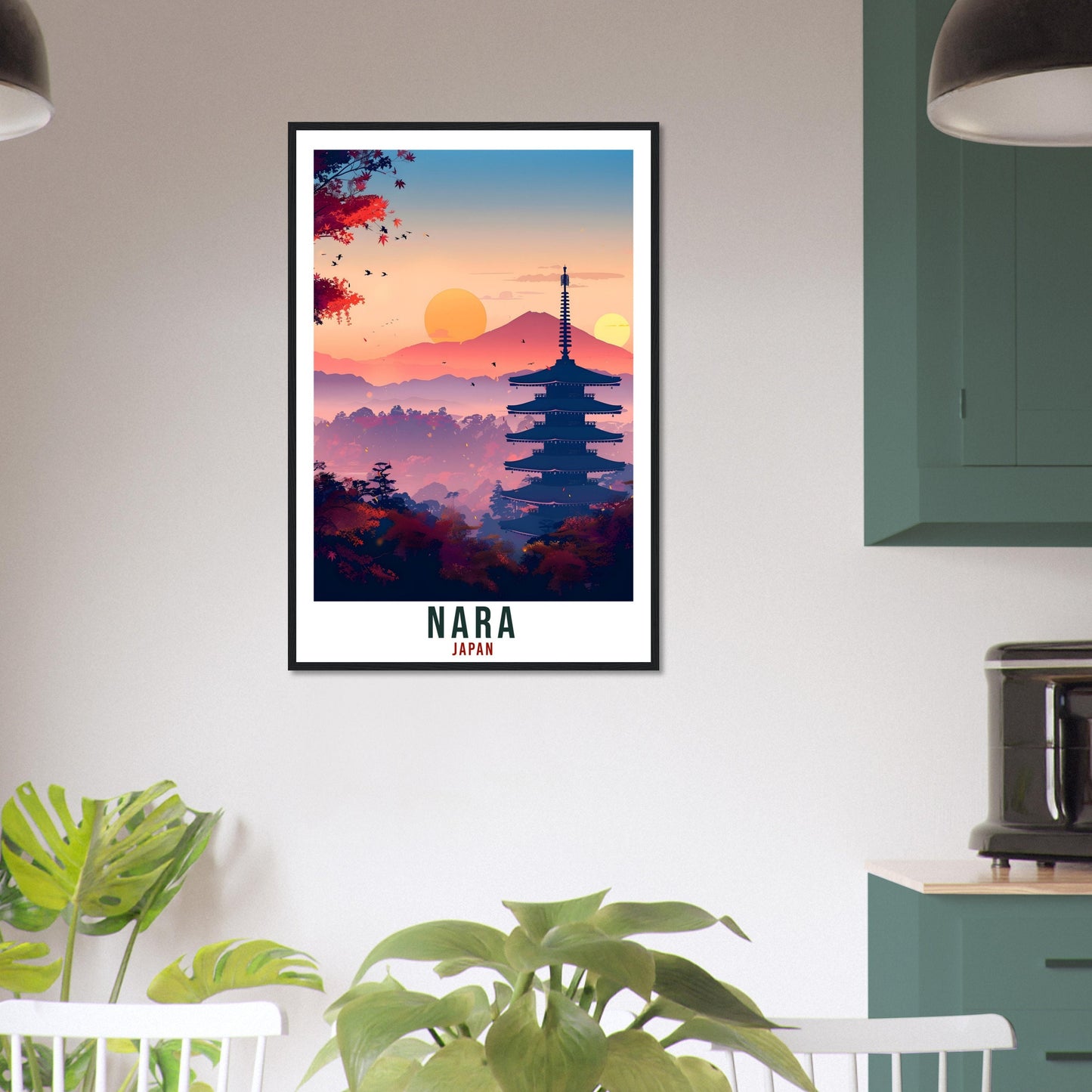 Nara Travel Print Japan Nara Home Decoration Wall Art Gift Wall Hanging Art Lover Japanese Artwork Japan Nara Travel Poster Cityscape Print