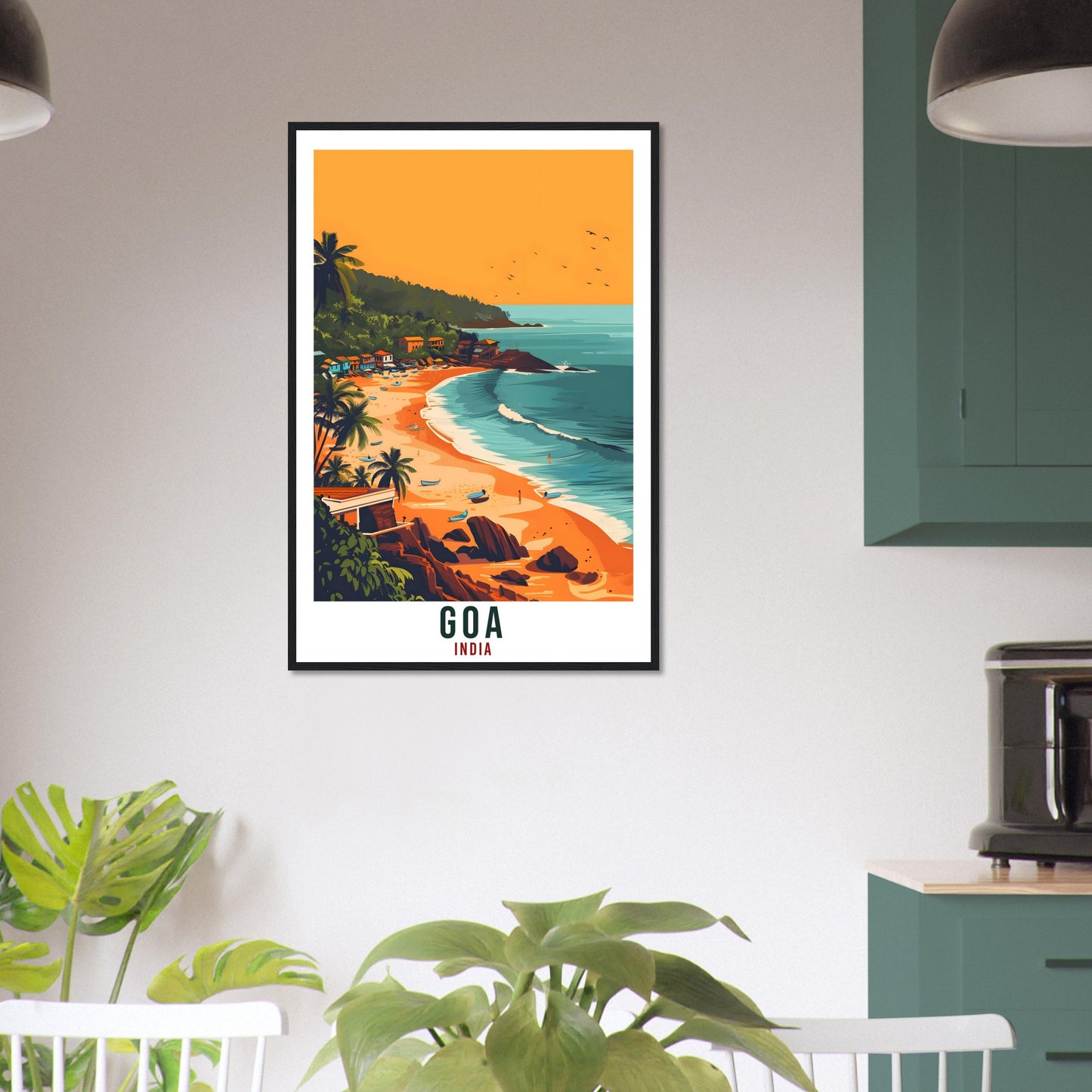 Goa Travel Print India Home Decoration Wall Art Gift Wall Hanging Art Lover Indian Artwork India Goa Travel Poster Goa Beach Coastal Print