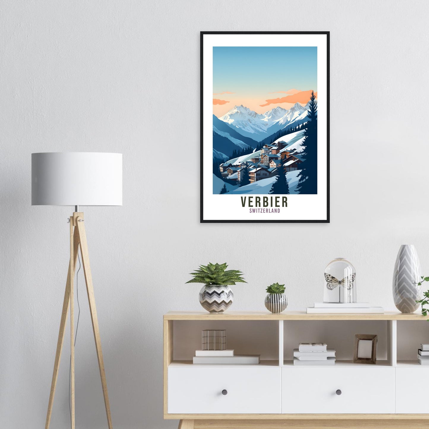 Verbier Travel Print Wall Art Verbier Home Decor Switzerland Gift Holiday Verbier Art Print Verbier Travel Poster Swiss Mountain Landscape