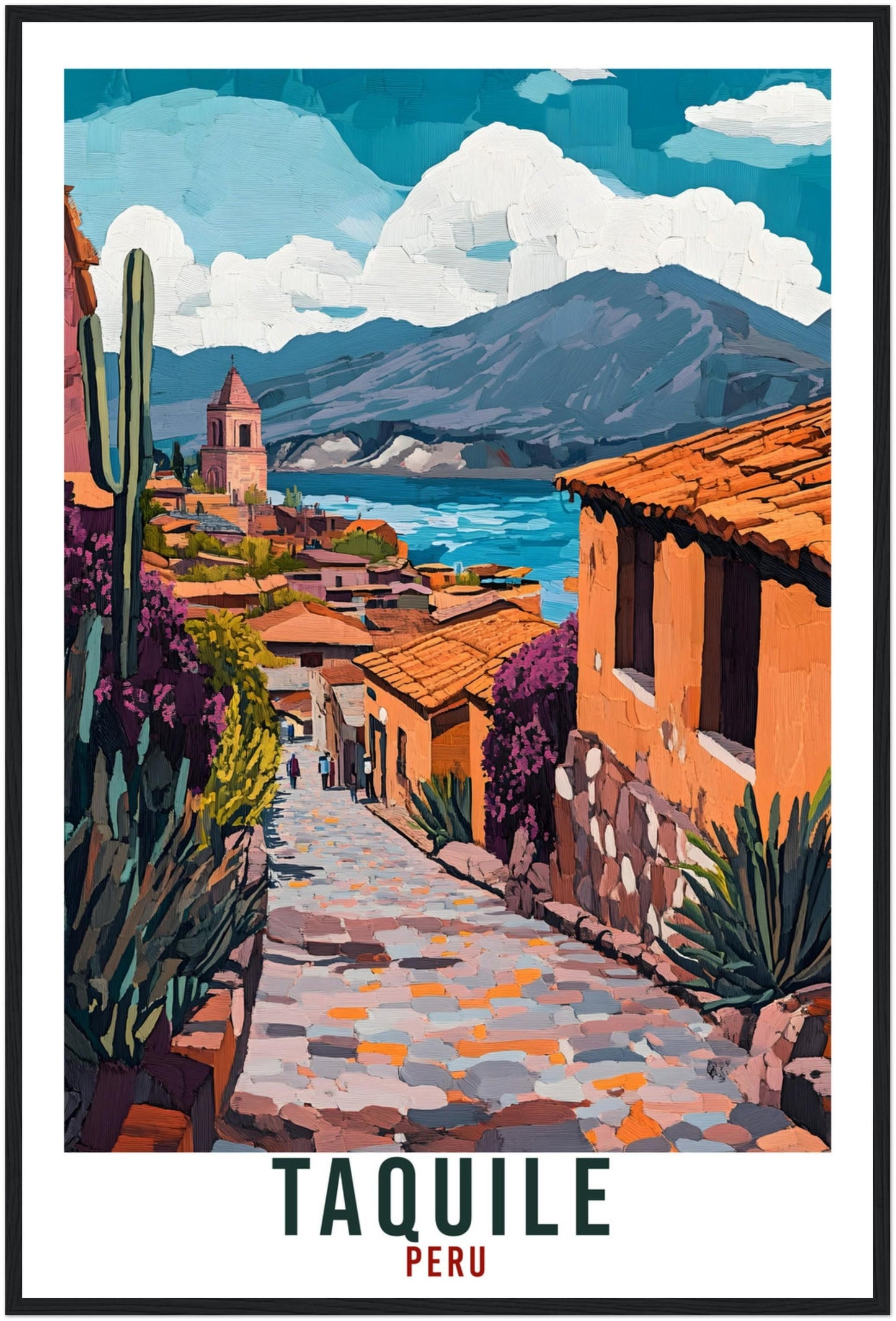 Taquile Travel Print Peru Home Decor Taquile Wall Art Gift Wall Hanging Art Lover Taquile Peruvian Artwork Travel Poster Travel Art Peru