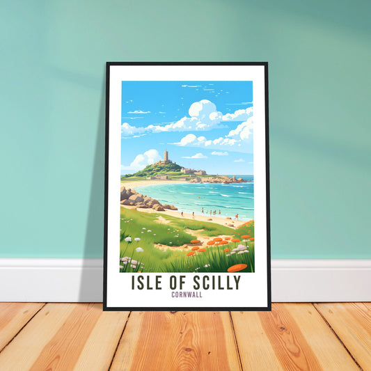 Isle Of Scilly Travel Print Lake District Home Decor Isle Of Scilly Cornwall England Nature Wall Art Cornwall Artwork Gift Travel Poster