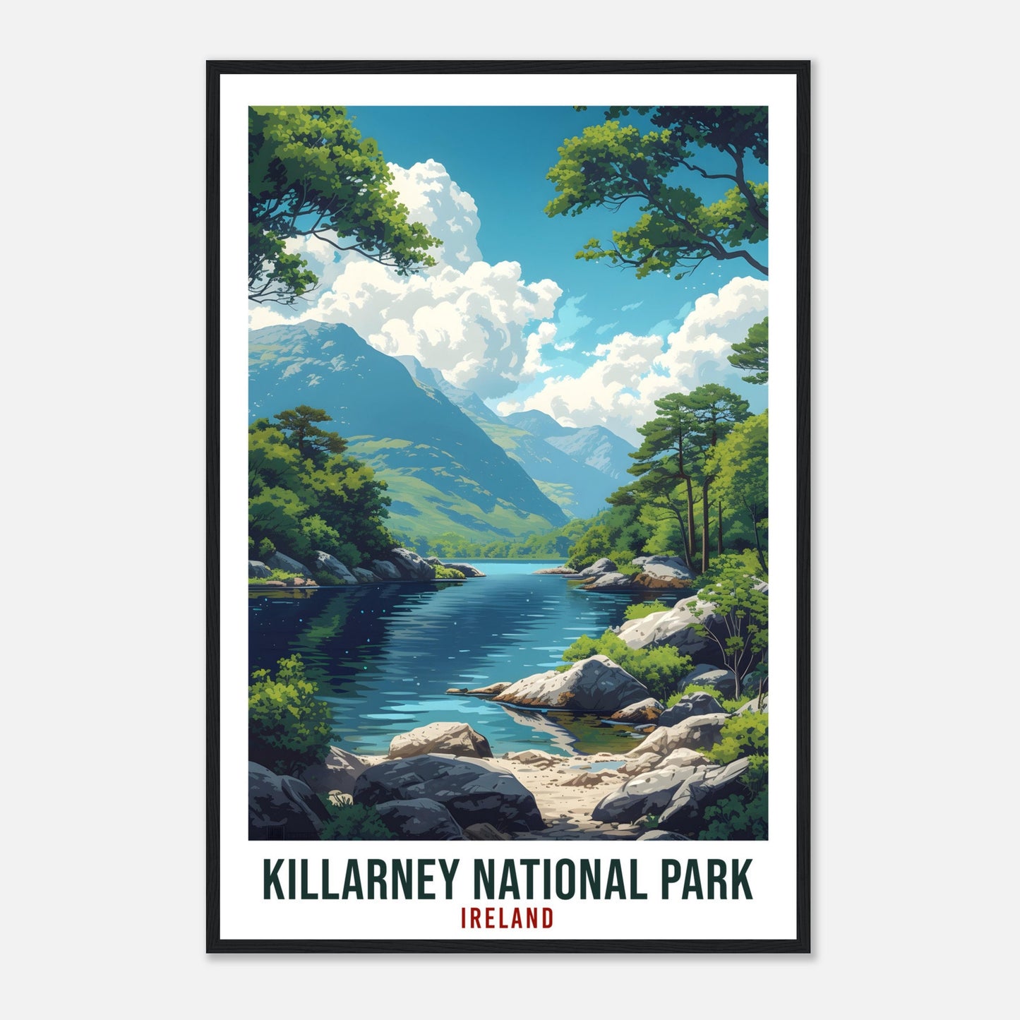 Killarney National Park Travel Print Ireland Home Decoration Wall Art Wall Hanging Art Lover Irish Artwork Ireland Killarney Travel Poster