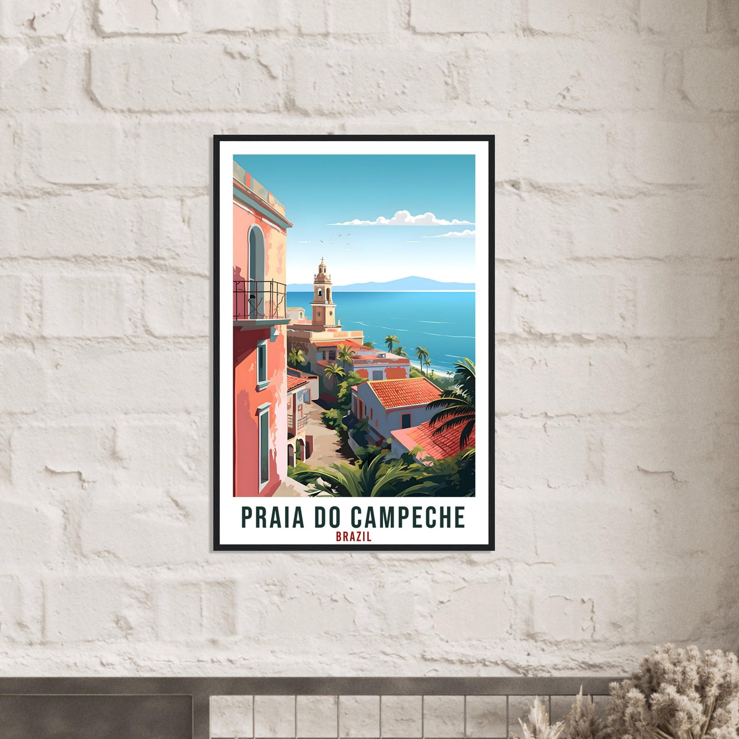 Praia Do Campeche Travel Print Wall Art Praia Do Campeche Brazil Wall Hanging Artwork Art Gifts Praia Do Campeche Travel Poster Brazil Lover