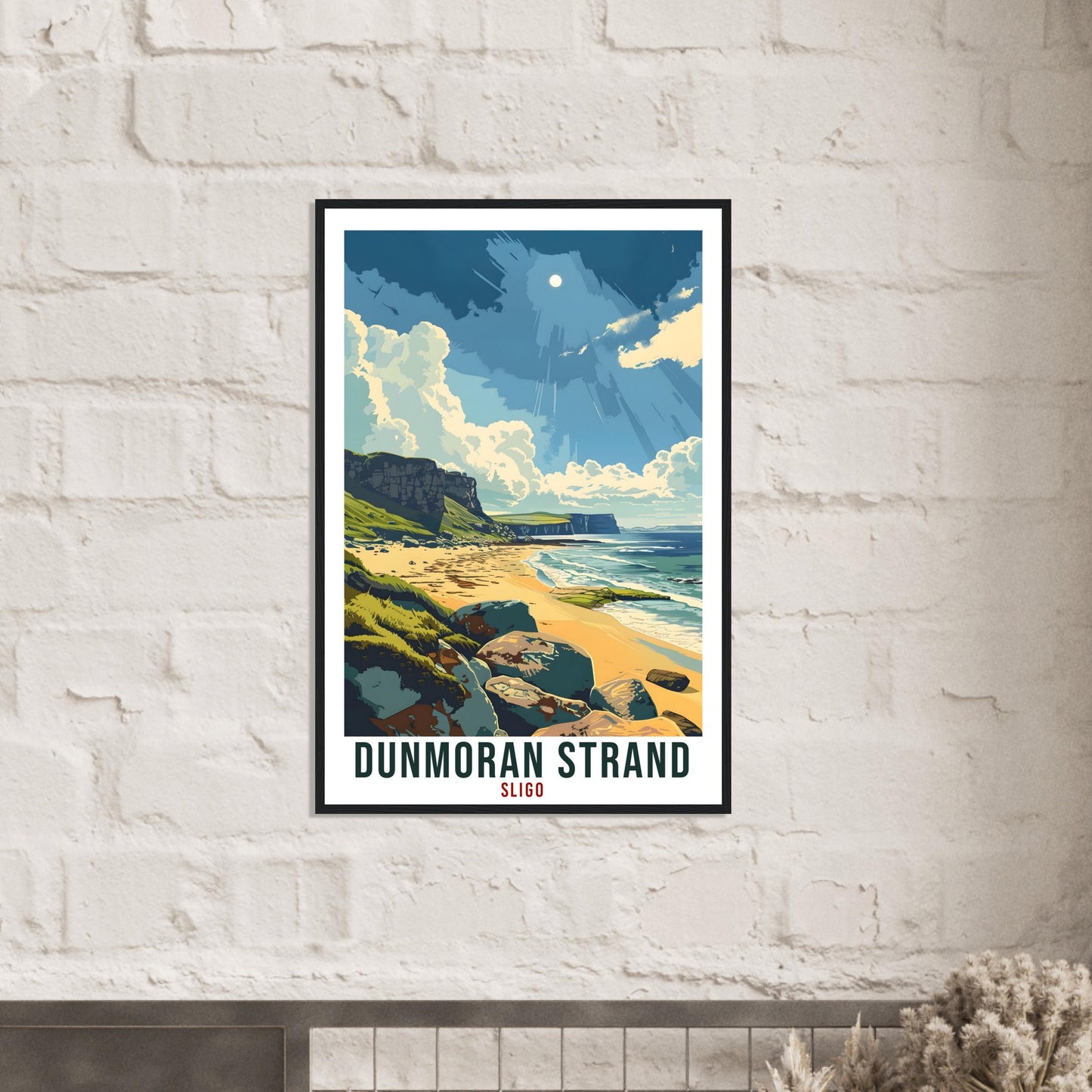 Dunmoran Strand Travel Print Ireland Wall Art Wall Hanging Décor Dunmoran Strand Art Lovers Gift Sligo Artwork Gift Ireland Travel Poster
