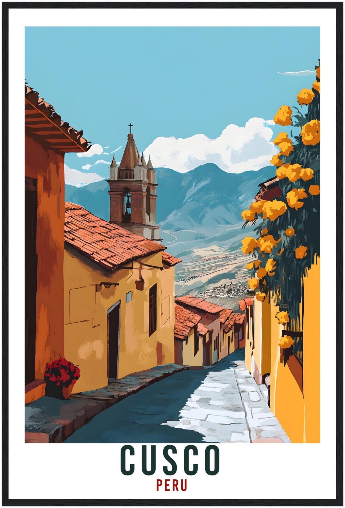 Cusco Travel Poster Peru Home Decor Cusco Wall Art Gift Wall Hanging Art Lover Cusco Peruvian Artwork Travel Print Peru Cusco Travel Art