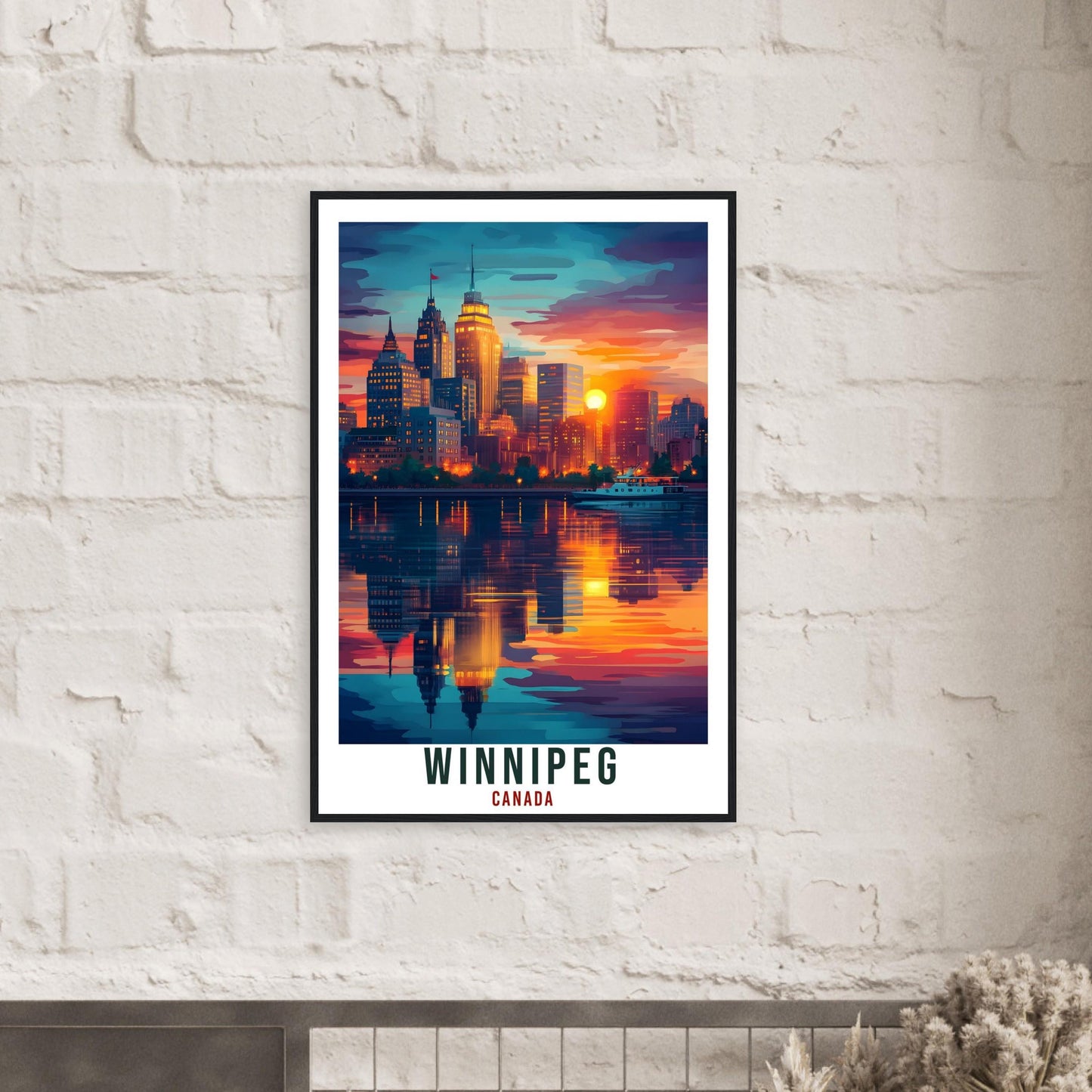 Winnipeg Travel Print Canada Home Decor Winnipeg Wall Art Gift Wall Hanging Art Lover Winnipeg Canadian Artwork Travel Poster Manitoba Art