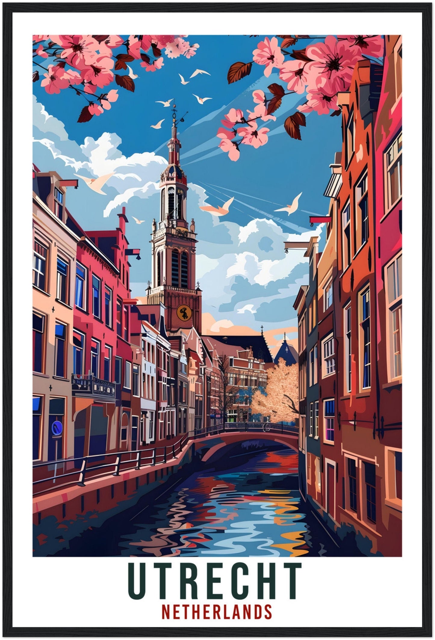 Utrecht Travel Print Holland Wall Art Wall Hanging Home Décor Utrecht Gift Art Lovers Gift Dutch Artwork Gift The Netherlands Travel Poster