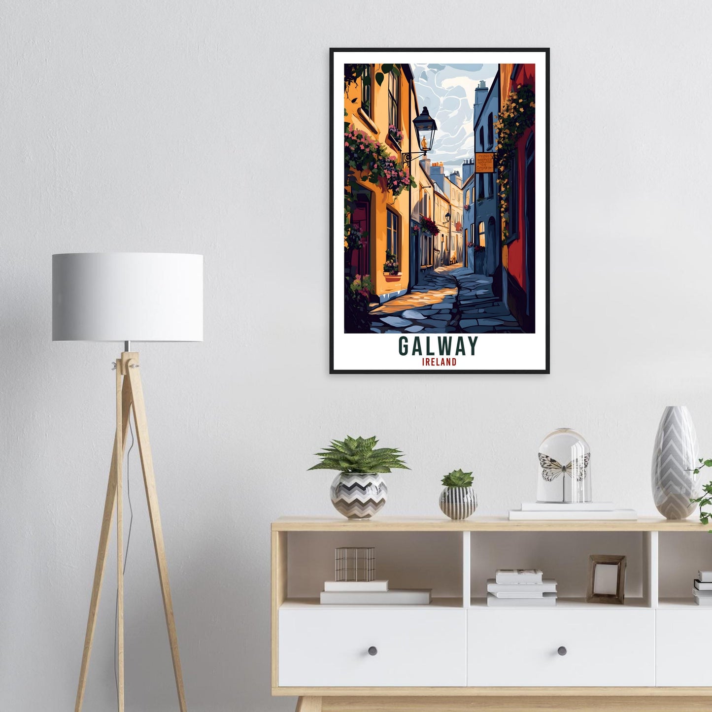 Galway Travel Print Ireland Home Decor Galway Wall Art Gift Wall Hanging Art Lover Galway Irish Artwork Travel Poster Ireland Travel Art