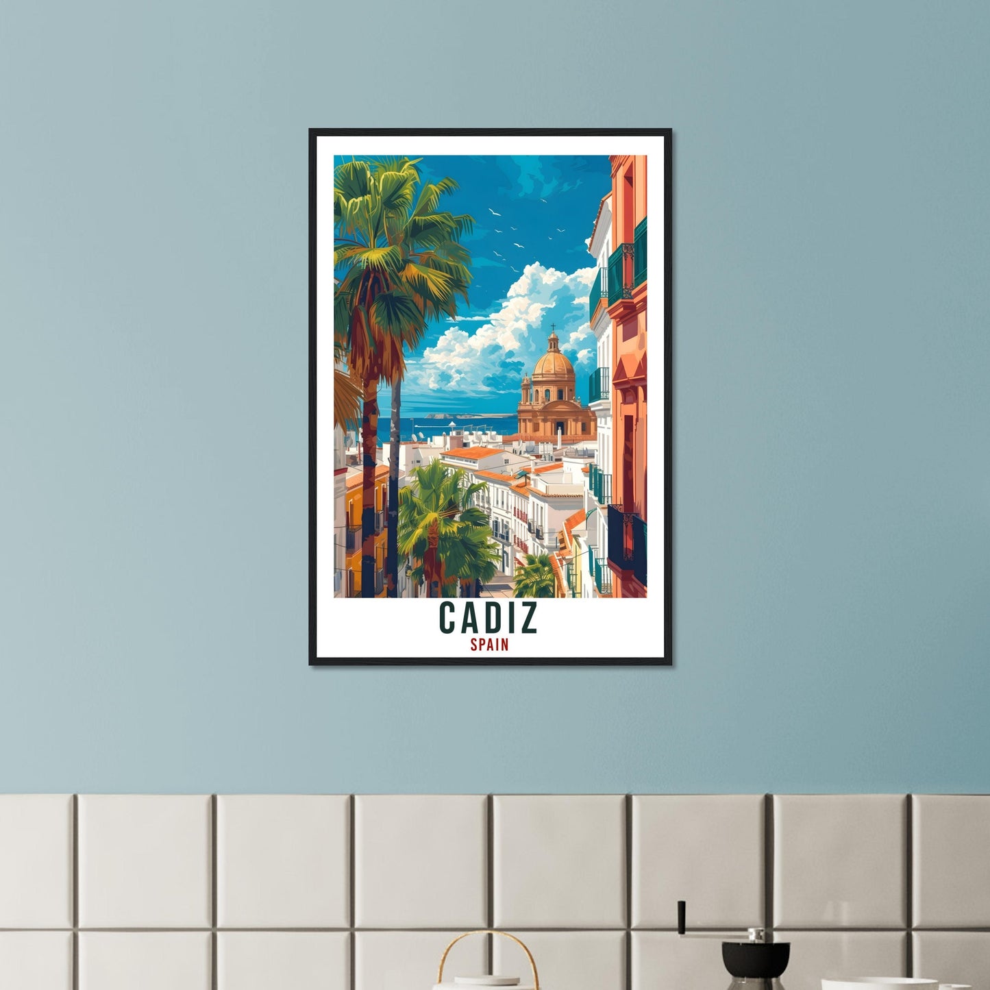 Cadiz Travel Print Spain Home Decoration Cadiz Spanish City Wall Art Gift Wall Hanging Art Lover Spain Artwork Cadiz Travel Poster Gift
