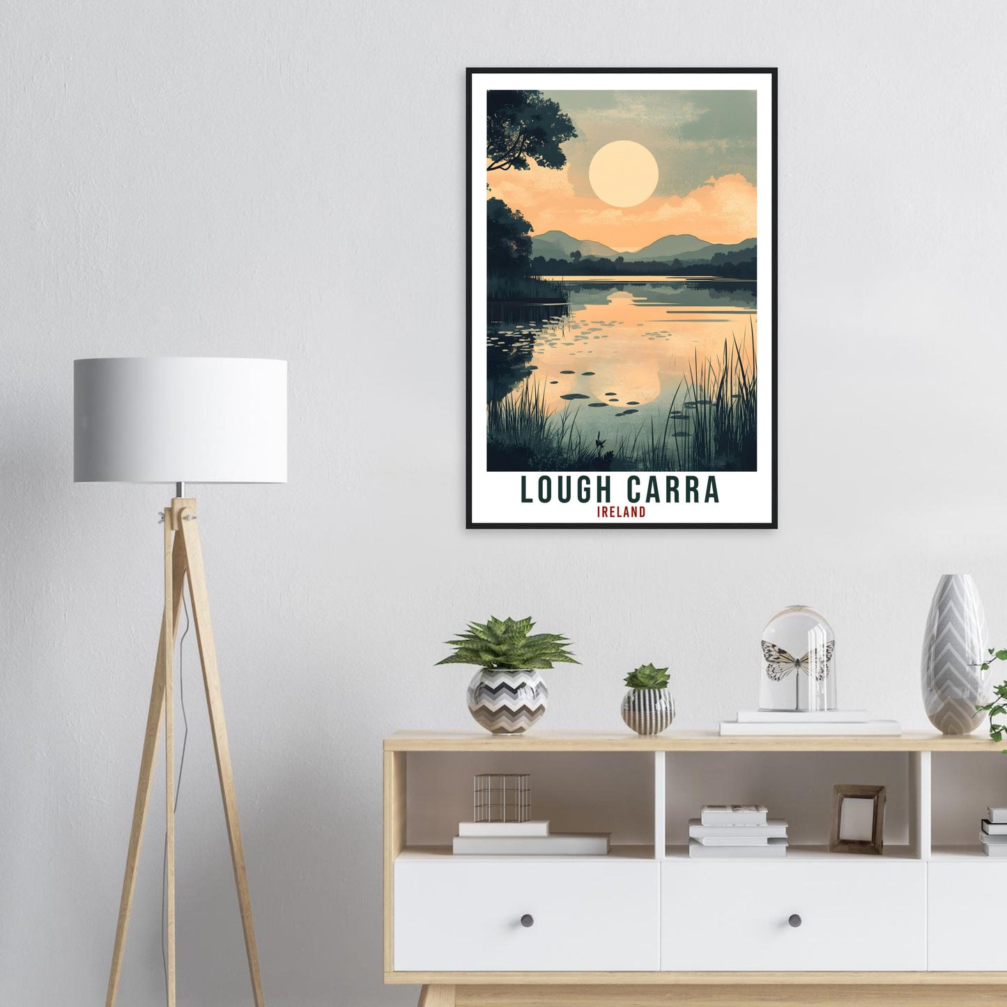 Lough Carra Travel Print Ireland Home Decor Lough Carra Wall Art Gift Wall Hanging Art Lover Mayo Irish Artwork Travel Poster Ireland Travel