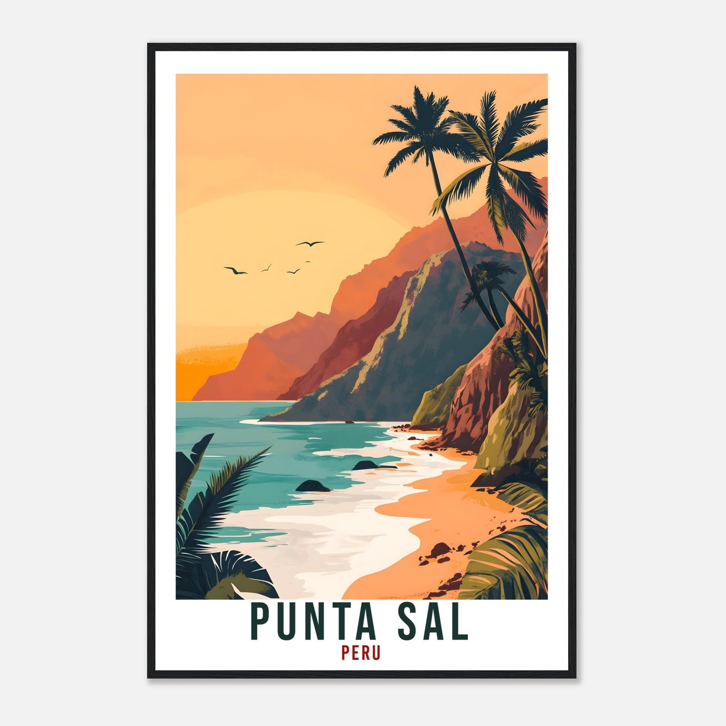 Punta Sal Travel Print Peru Home Decor Punta Sal Wall Art Gift Wall Hanging Art Lover Punta Sal Peruvian Artwork Travel Poster Travel Art