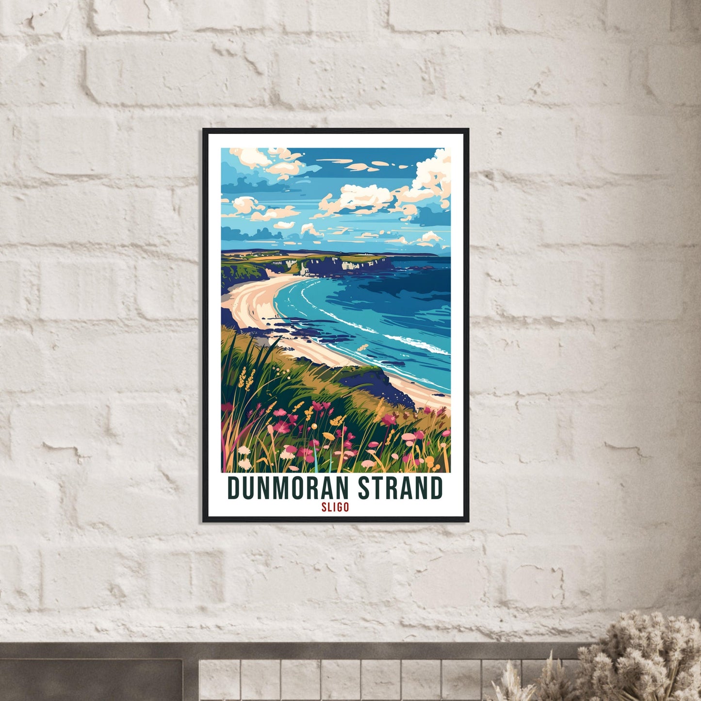 Dunmoran Strand Travel Print Ireland Wall Art Wall Hanging Décor Dunmoran Strand Sligo Art Lovers Irish Artwork Gift Ireland Travel Poster