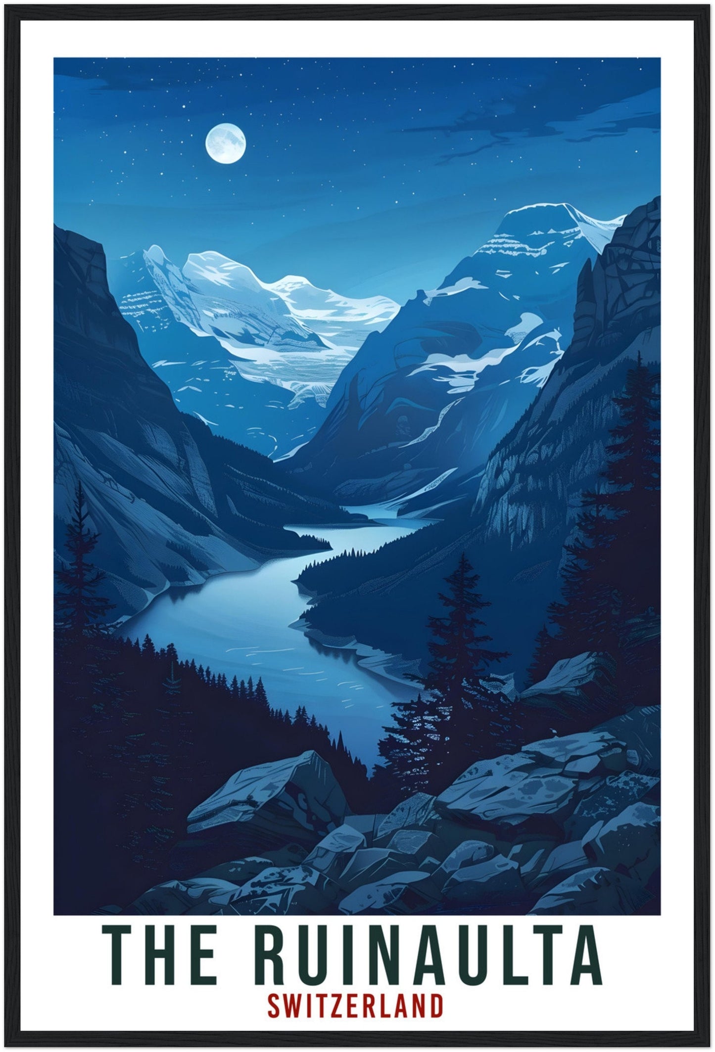 The Ruinaulta Travel Print Swiss Wall Art Wall Hanging Home Décor Ruinaulta Gift Art Lover Gift Switzerland Artwork Gift Swiss Travel Poster