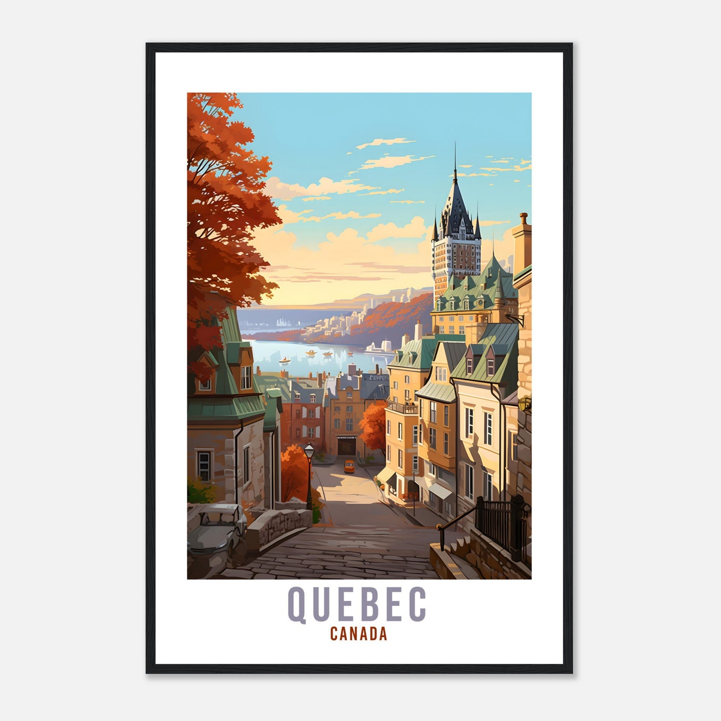 Quebec Travel Print Wall Art Quebec Canada Wall Hanging Home Décor Quebec Gift Art Lovers Canadian Art Lover Gift Quebec Travel Poster
