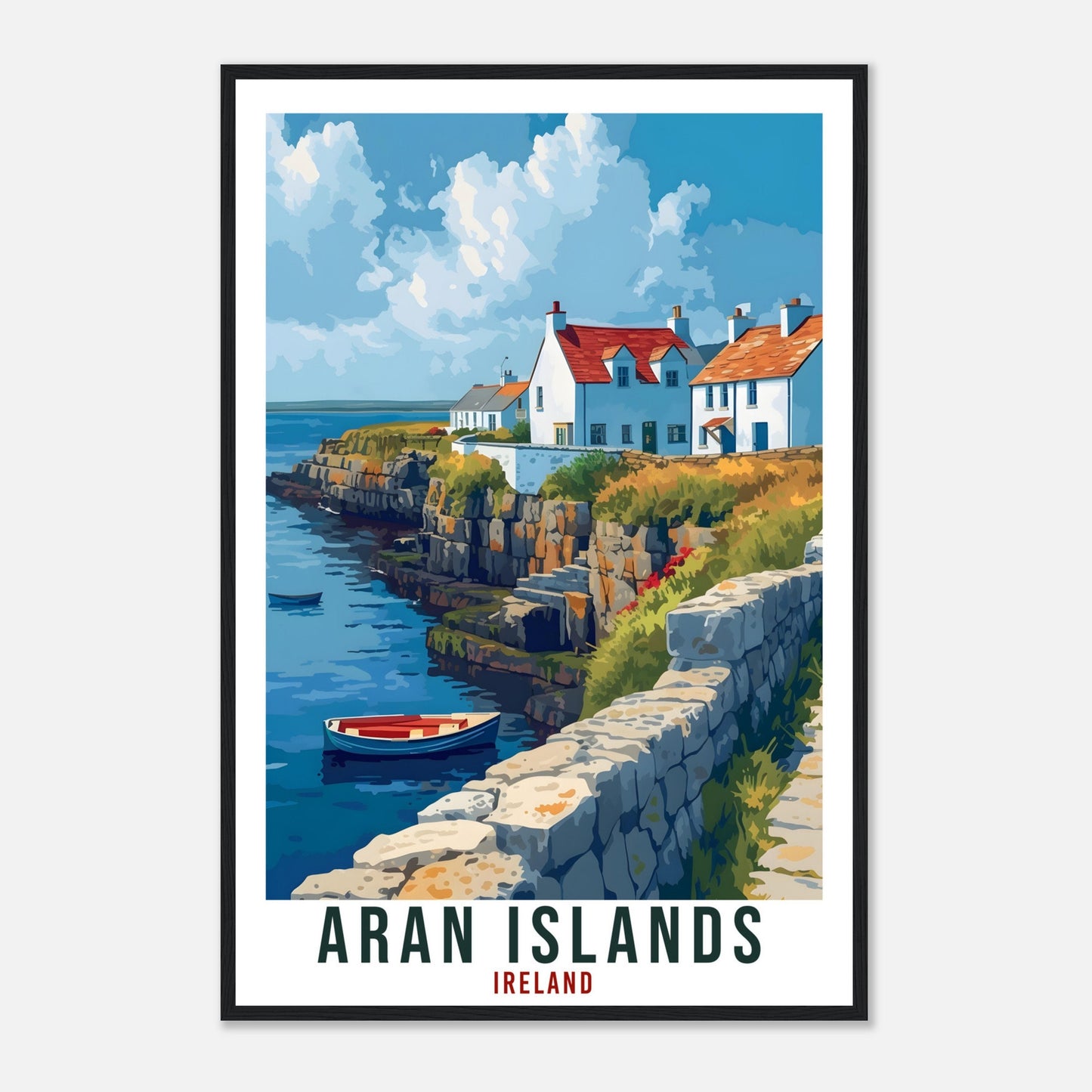 Aran Islands Travel Print Ireland Home Decoration Ireland Wall Art Gift Wall Hanging Art Lover Irish Artwork Aran Islands Travel Poster