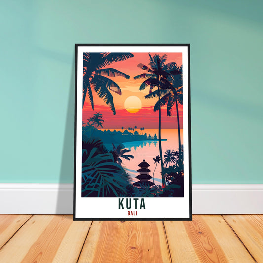Kuta Bali Travel Print Bali Wall Art Wall Hanging Home Décor Kuta Gift Landmark Artwork Travel Art Lovers Indonesia Kuta Travel Poster