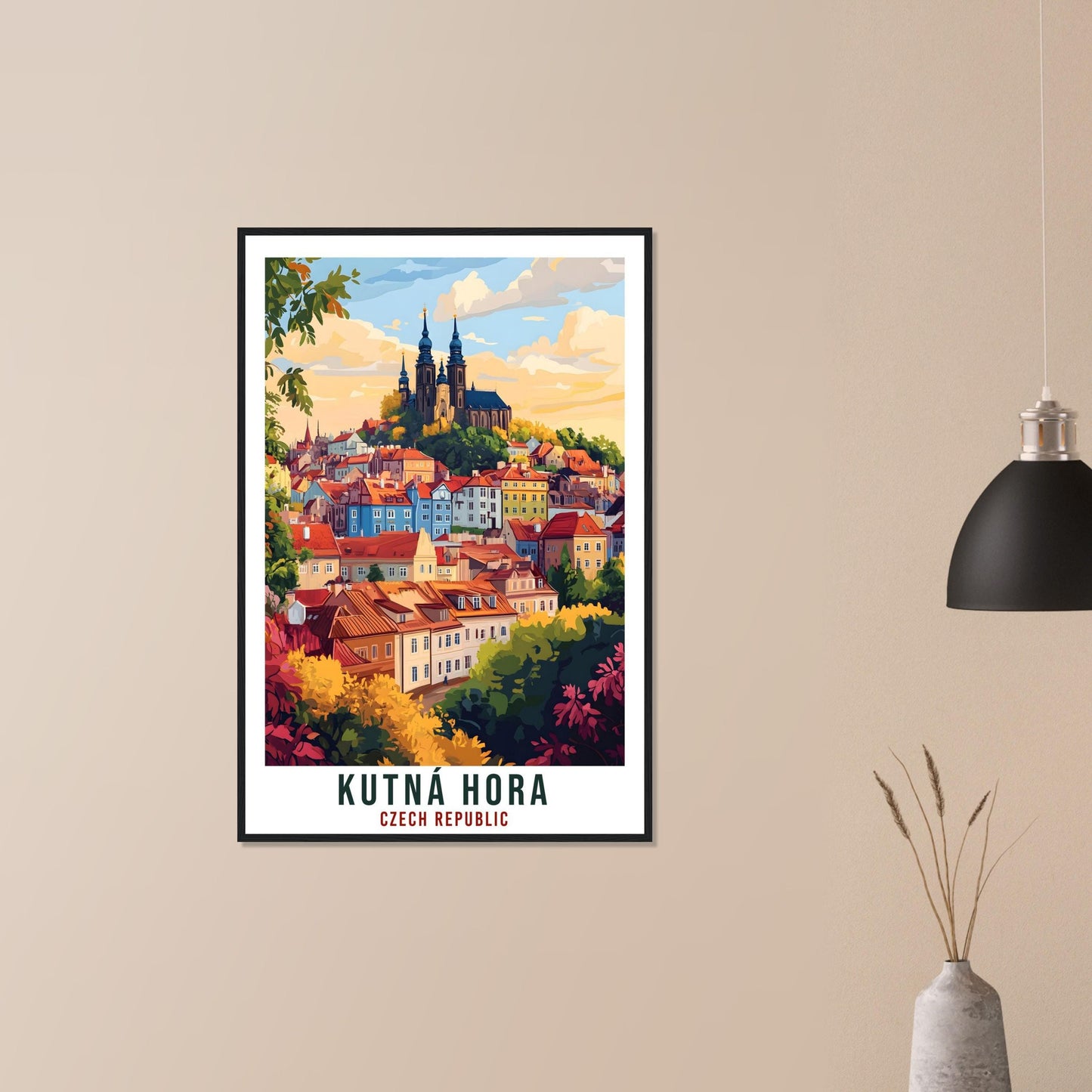 Kutná Hora Travel Print Czechia Home Decor Kutná Hora Wall Art Gift Wall Hanging Art Lover Kutná Hora Czech Republic Artwork Travel Poster