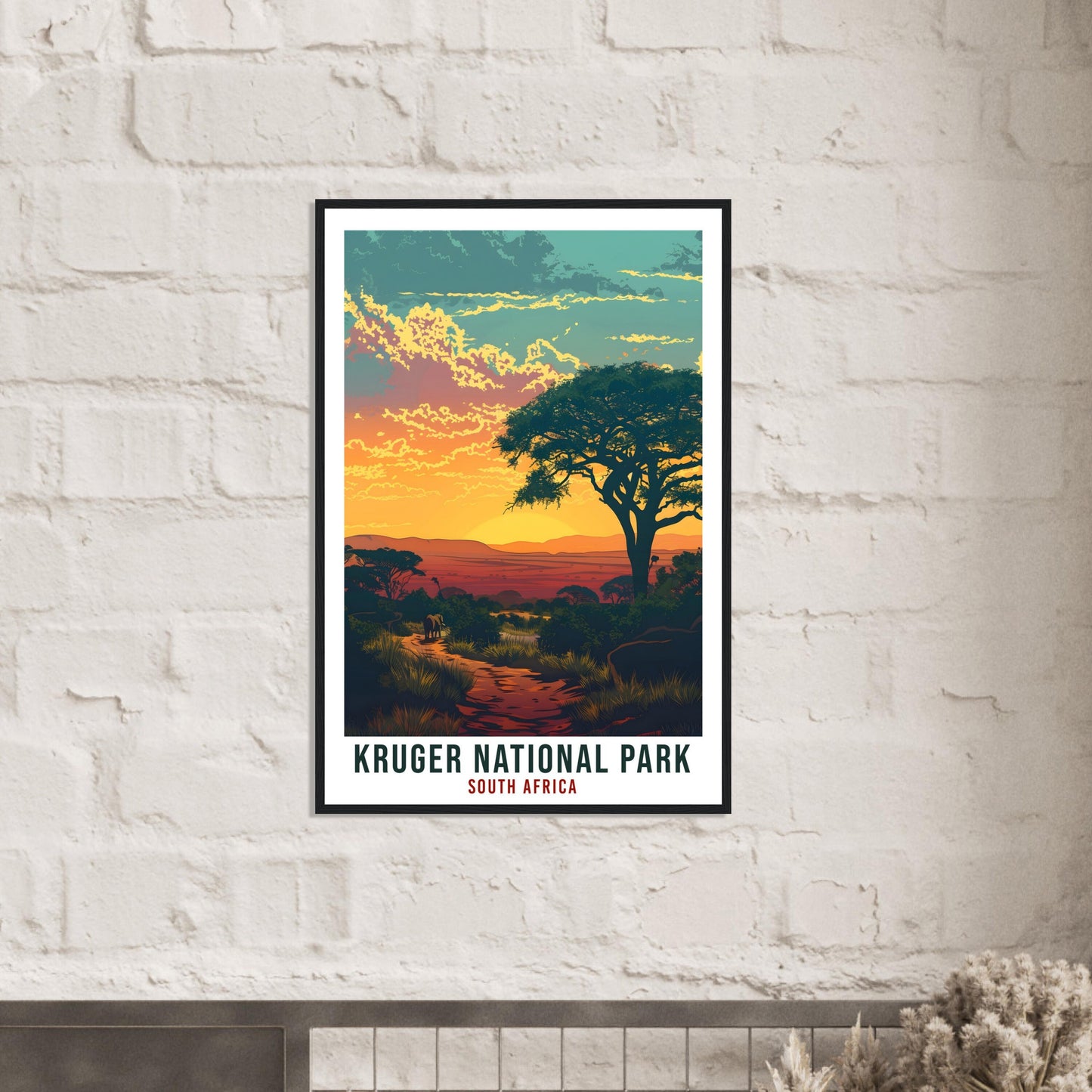 Kruger National Park South Africa Travel Print Wall Art Hanging Home Décor Kruger Gift Art Lovers Artwork Gift Print South African Poster