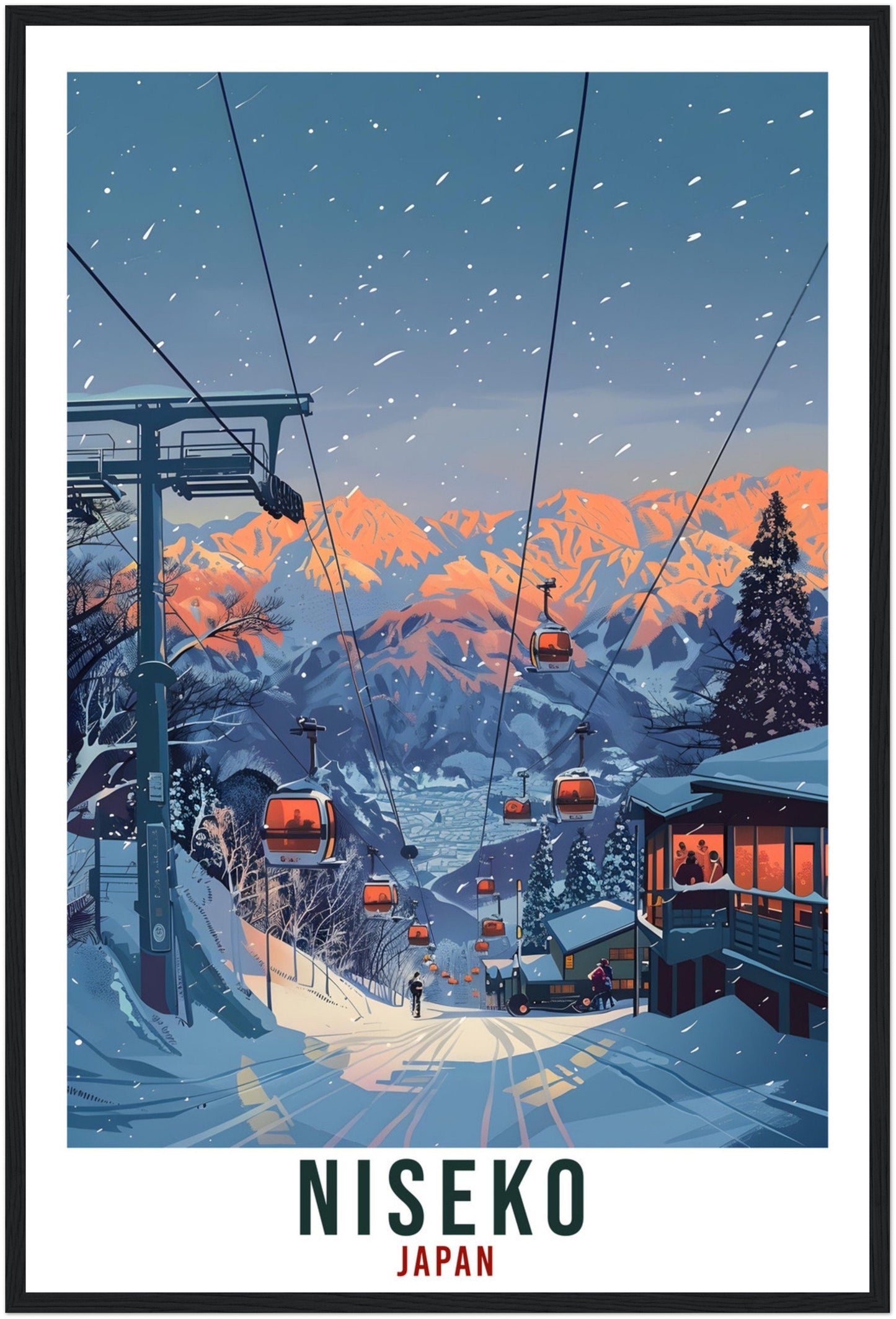 Niseko Travel Print Japan Home Decoration Wall Art Gift Wall Hanging Art Lover Japanese Artwork Japan Niseko Travel Poster Ski Resort Print