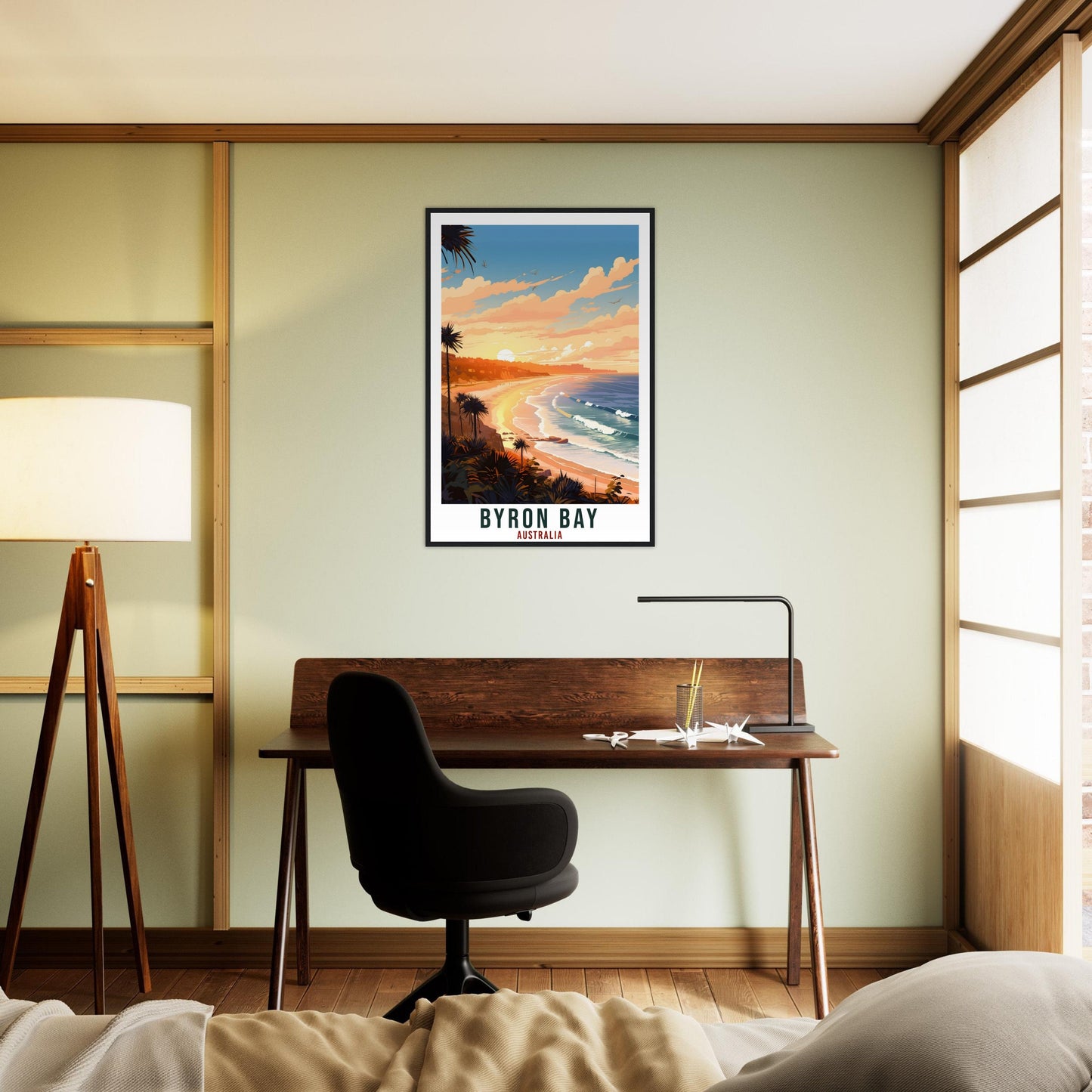 Byron Bay Beach Travel Poster Wall Art Byron Bay Australia Artwork Byron Bay Art Gifts Byron Bay Travel Print Australian Art Lovers Gift