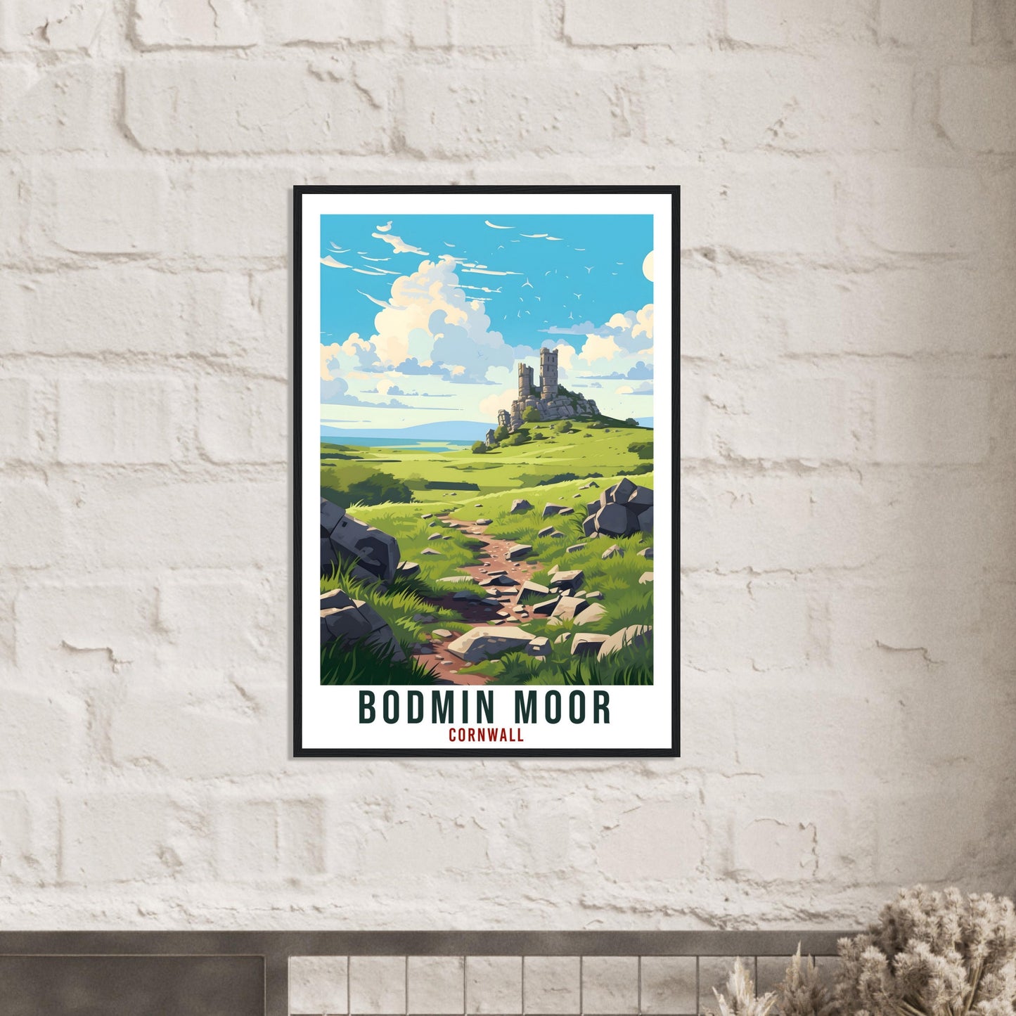 Bodmin Moor Travel Print Cornwall Wall Art Wall Hanging Travel Art Gift Bodmin Moor Travel Poster England Landscape Artwork Art Lover Gift
