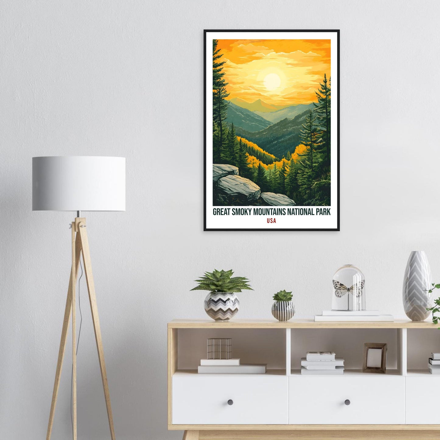 Great Smoky Mountains National Park USA Travel Print Wall Art Wall Hanging Home Décor Great Smoky Gift Travel Art USA Artwork Travel Poster