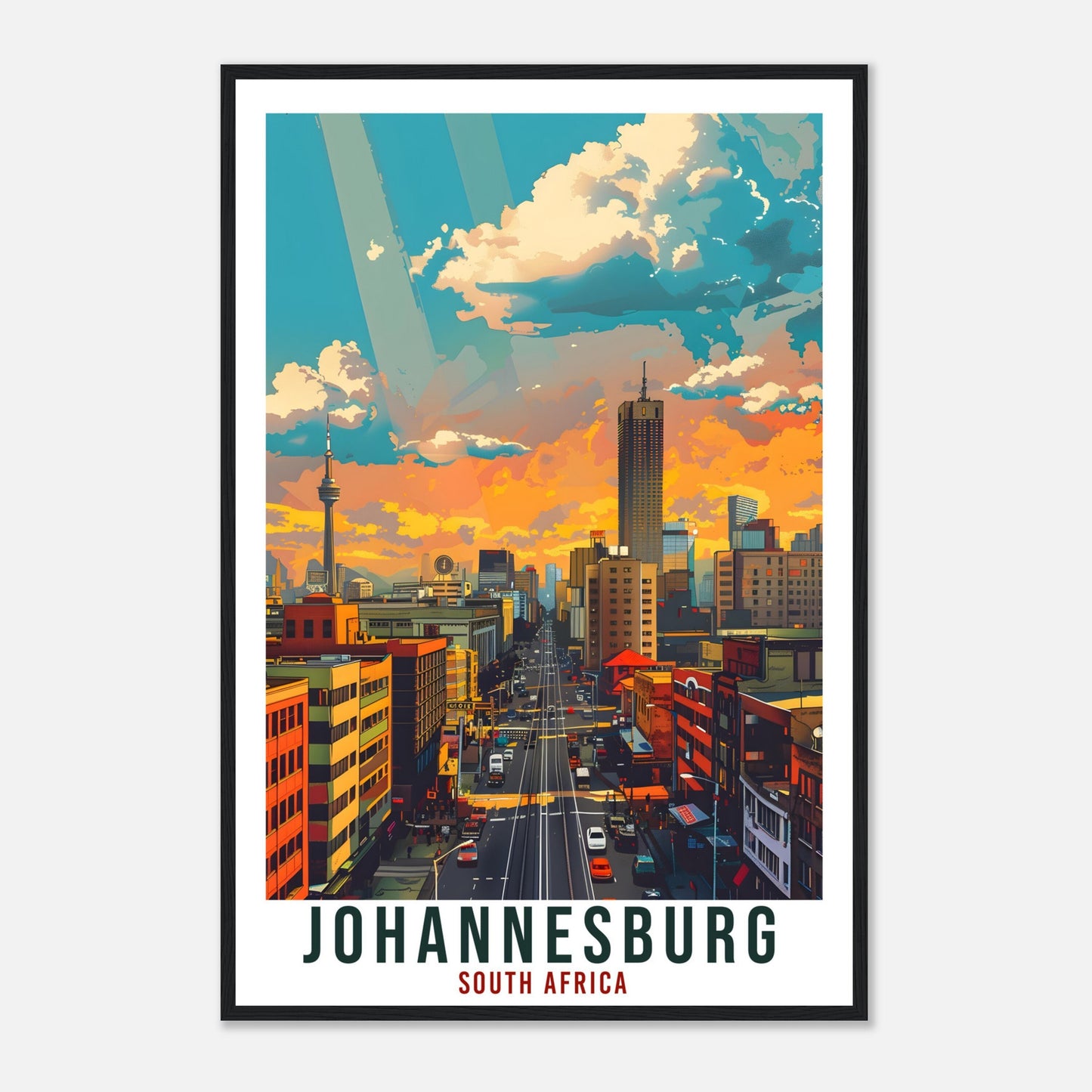 Johannesburg South Africa Travel Print Wall Art Wall Hanging Home Décor Johannesburg Gift Art Lovers Artwork Gift Print South African Poster
