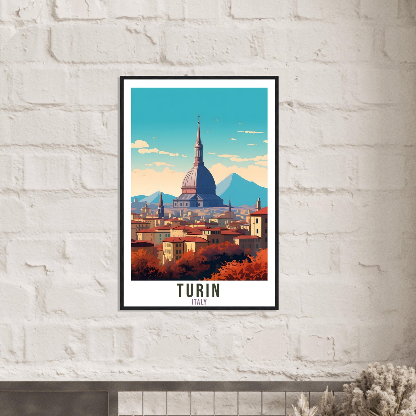 Turin Italy Travel Print Wall Art Turin Wall Hanging Home Décor Turin Gift Art Lovers Italy Art Lover Gift Print Turin City Print Italian