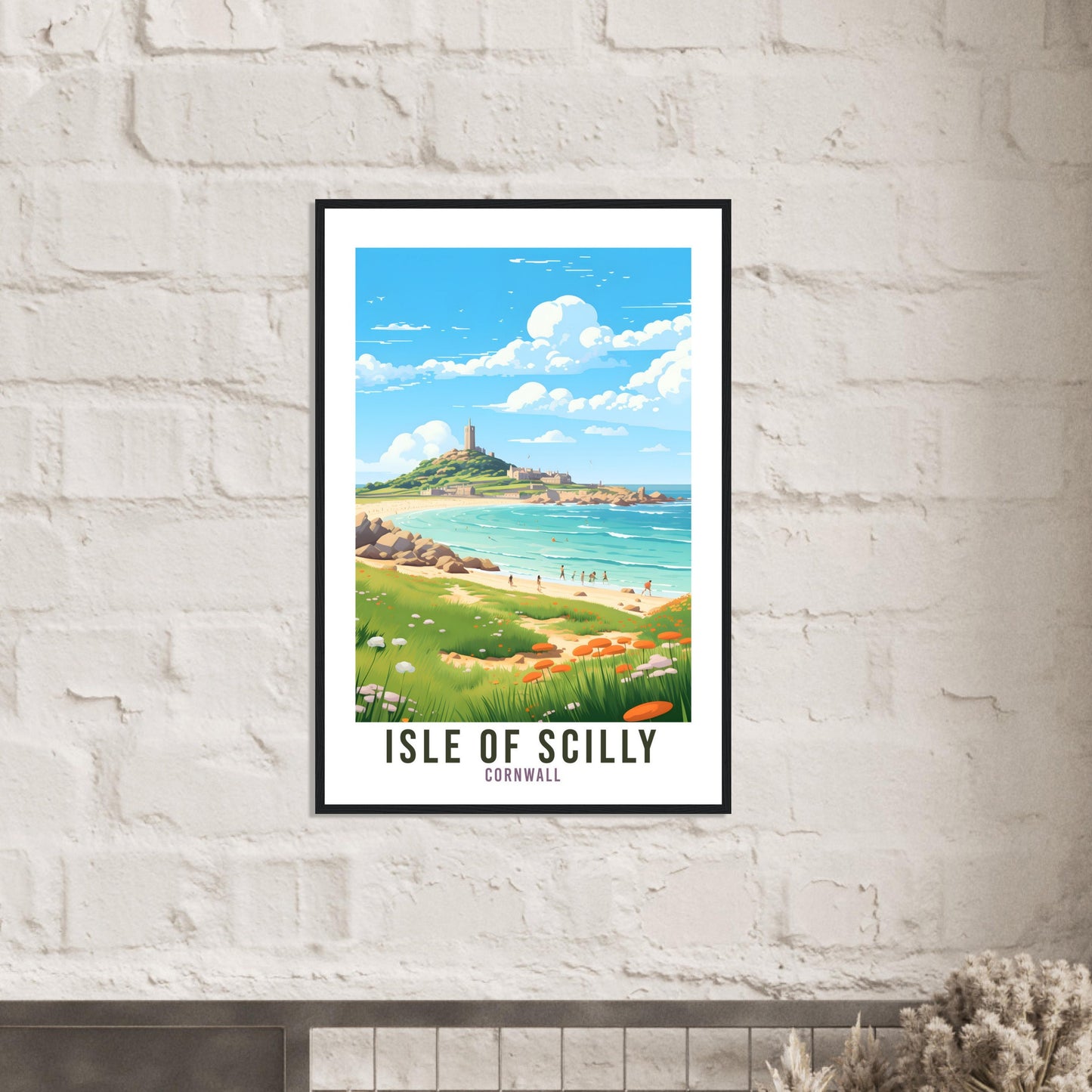 Isle Of Scilly Travel Print Lake District Home Decor Isle Of Scilly Cornwall England Nature Wall Art Cornwall Artwork Gift Travel Poster