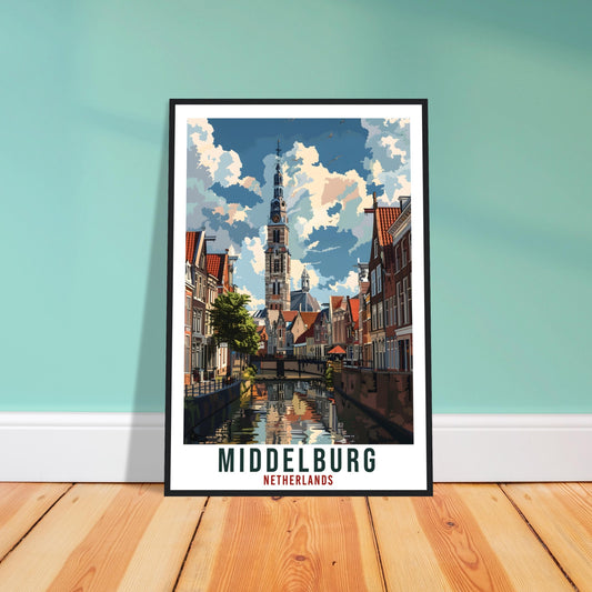 Middelburg Travel Print Holland Wall Art Wall Hanging Home Décor Middelburg Gift Art Lovers Dutch Artwork Gift The Netherlands Travel Poster
