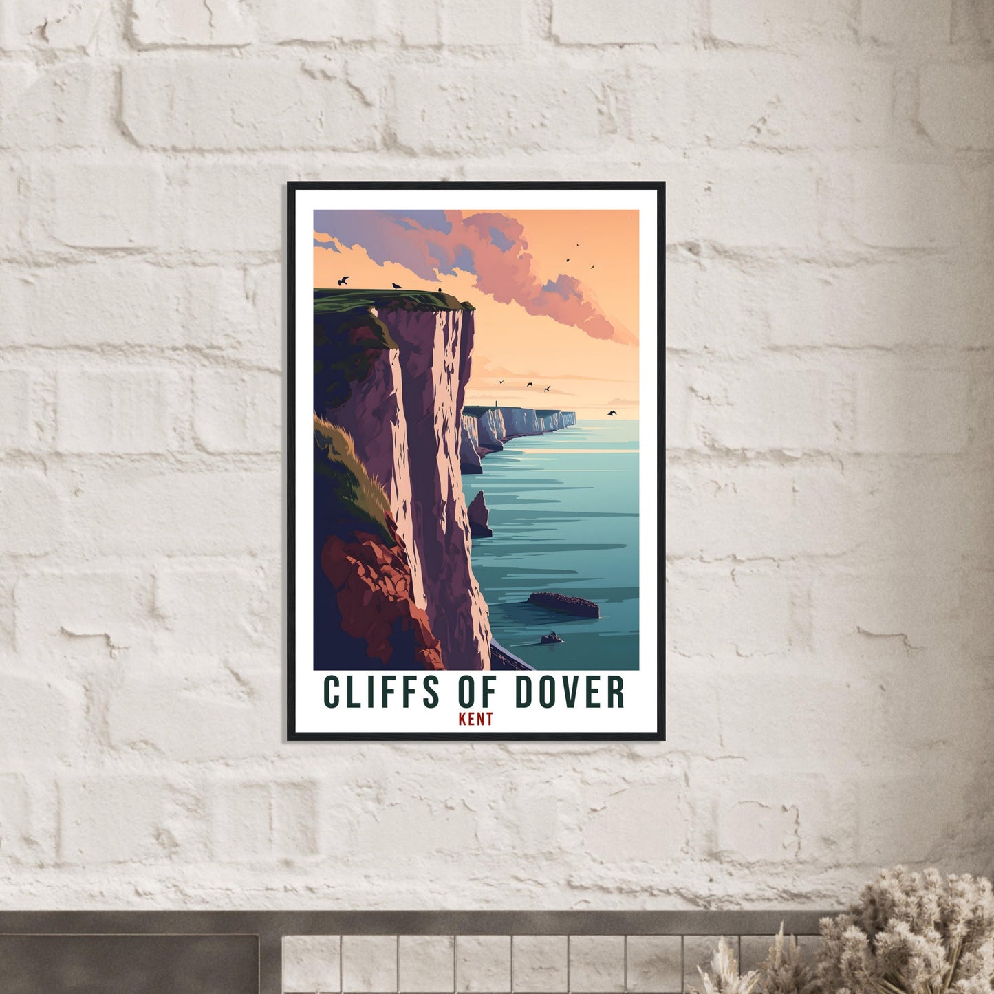 Cliffs Of Dover Travel Print English Wall Art Home Decor Wall Hanging Travel Art Gift Cliffs Of Dover Travel Poster Kent Landscape Artwork