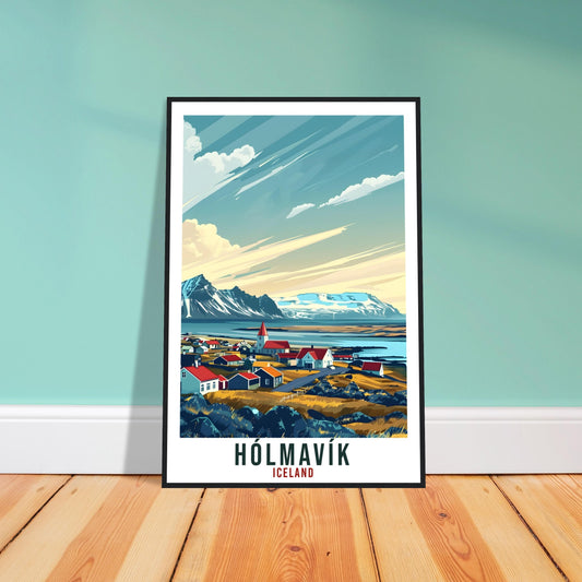 Hólmavík Iceland Travel Print Wall Art Wall Hanging Home Décor Hólmavík Travel Art Iceland Hólmavík Artwork City Landscape Travel Poster