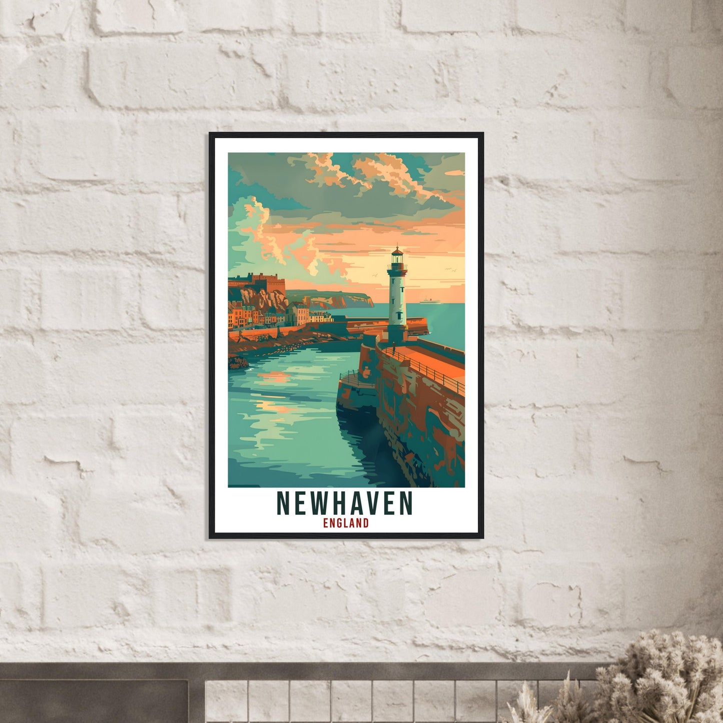 Newhaven Travel Print Wall Art Wall Hanging Home Living Décor Newhaven Gift Art Lovers Gift UK Artwork Gift Print England Travel Poster